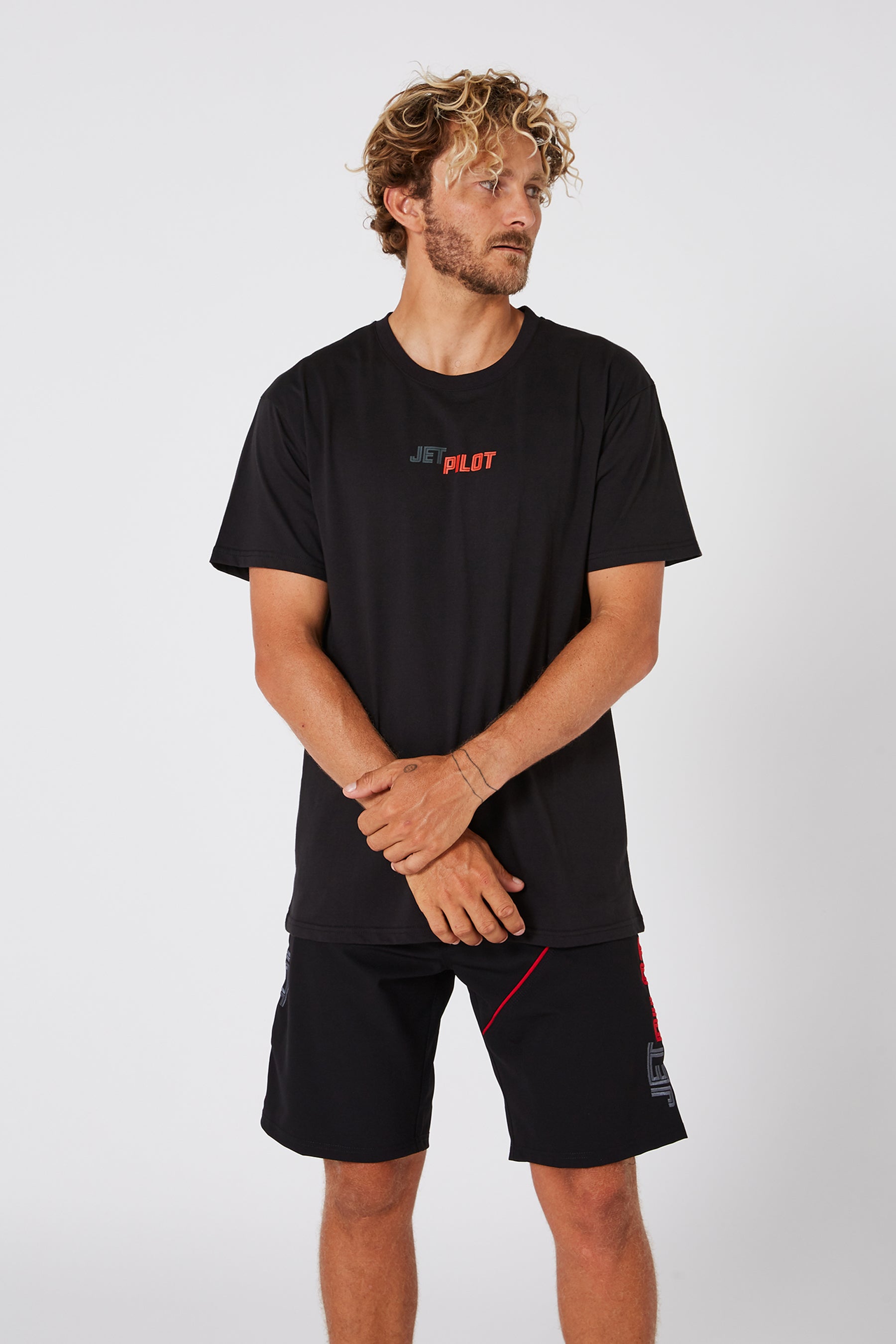 Jetpilot Spliced Unisex Mens S/S Tee - Black
