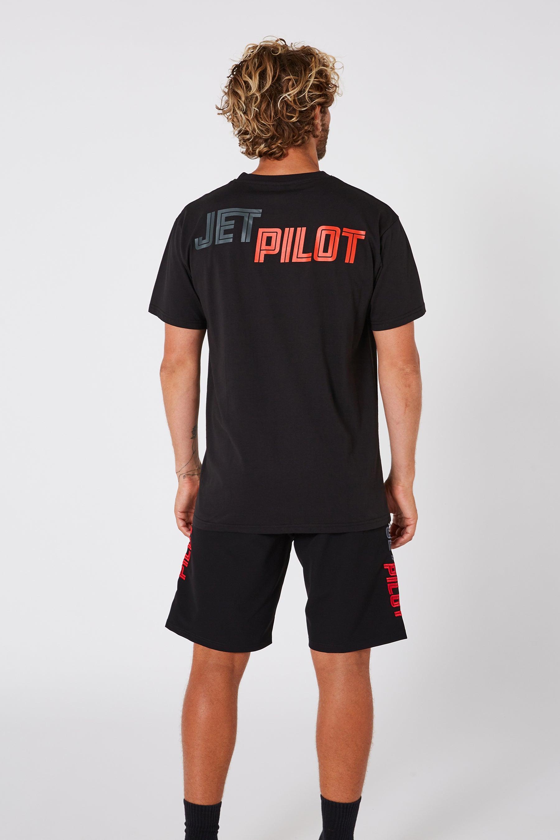 Jetpilot Spliced Unisex Mens S/S Tee - Black