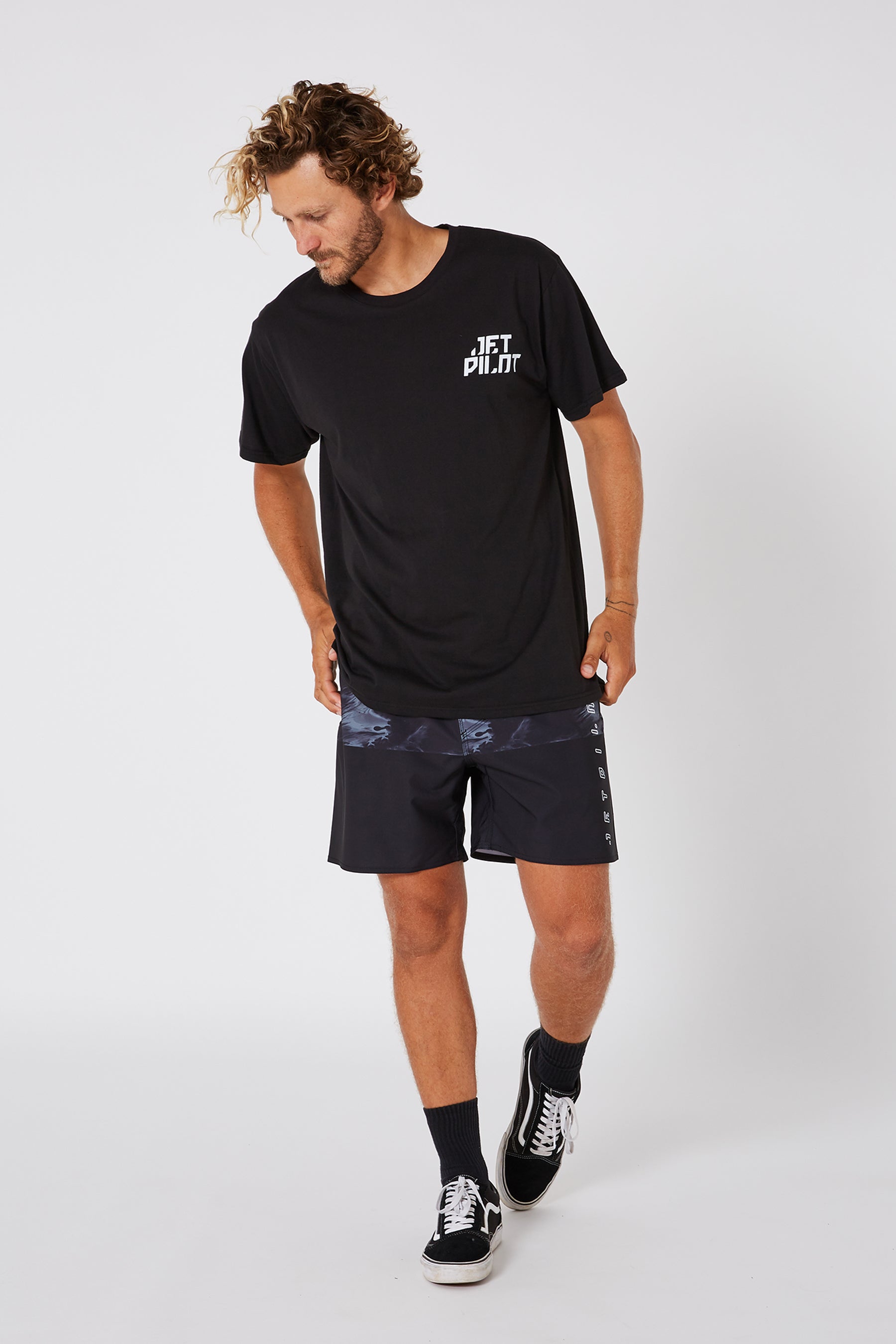 Jetpilot Central Mens S/S Tee - Black