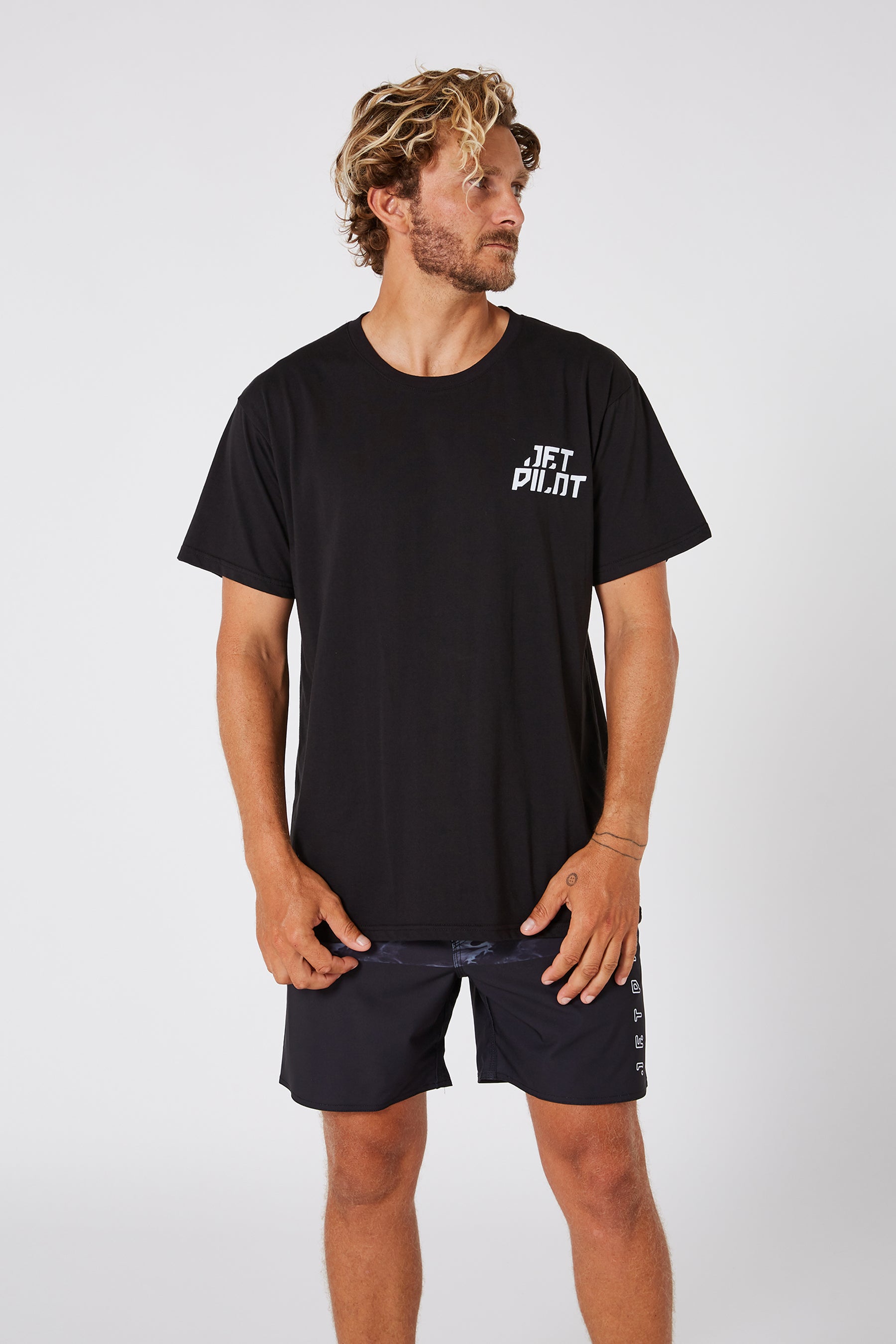 Jetpilot Central Mens S/S Tee - Black