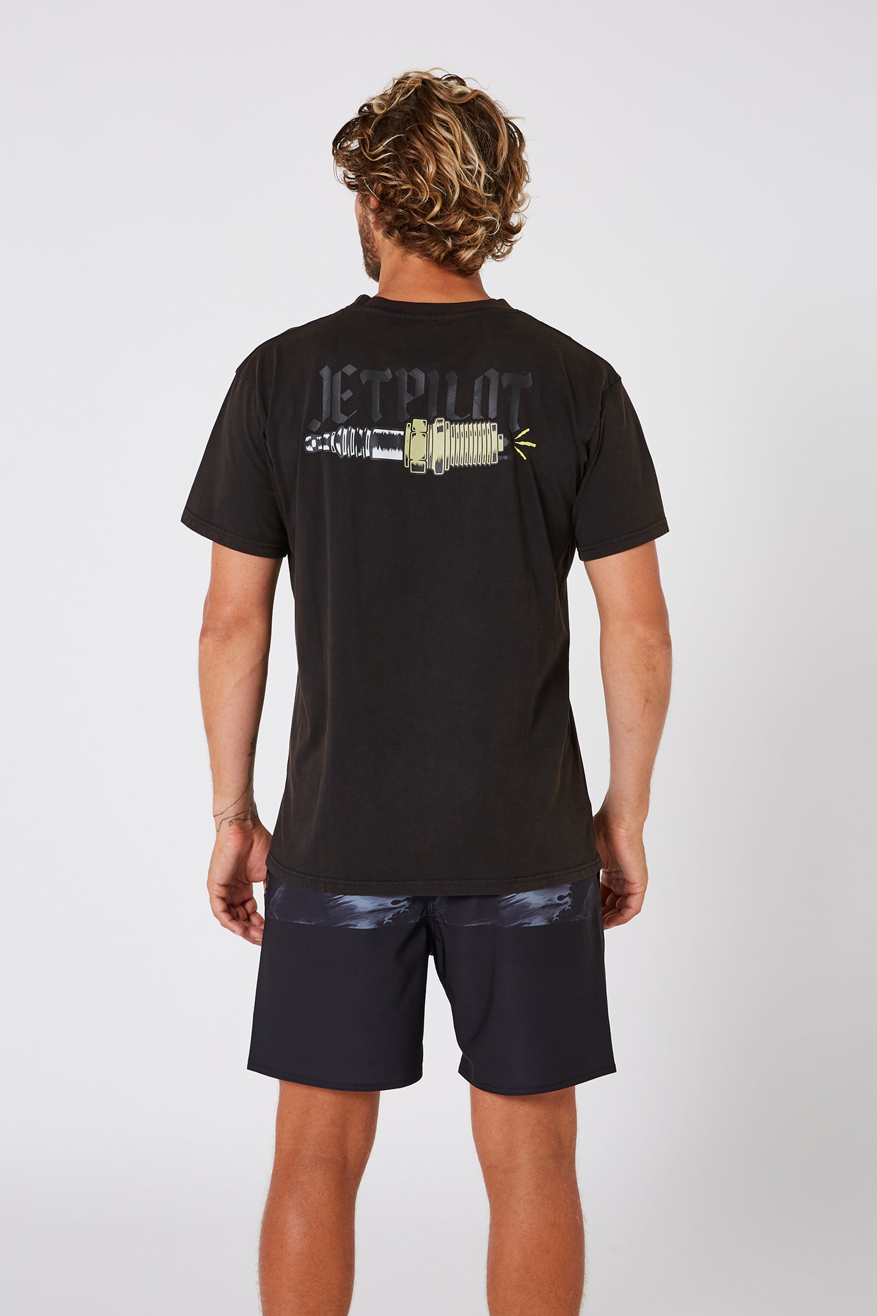 Jetpilot Sparked Mens S/S Tee - Black