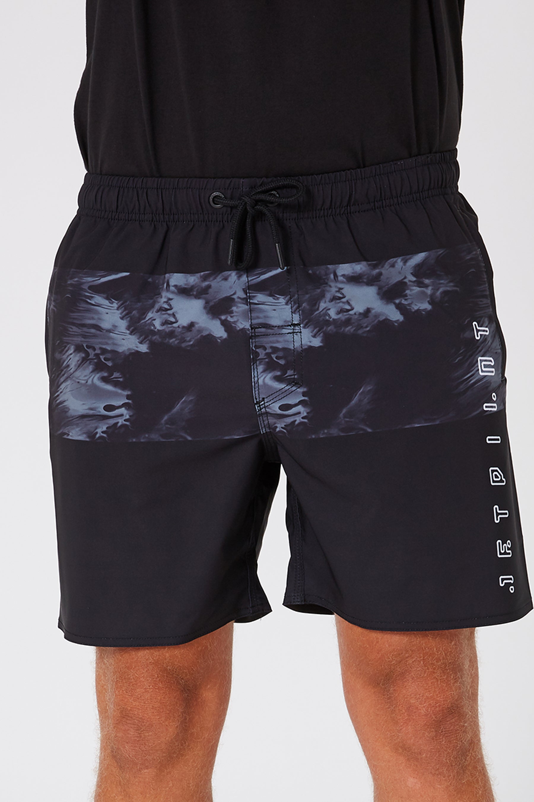 Jetpilot Swirl Mens Boardshorts - Black/Charcoal