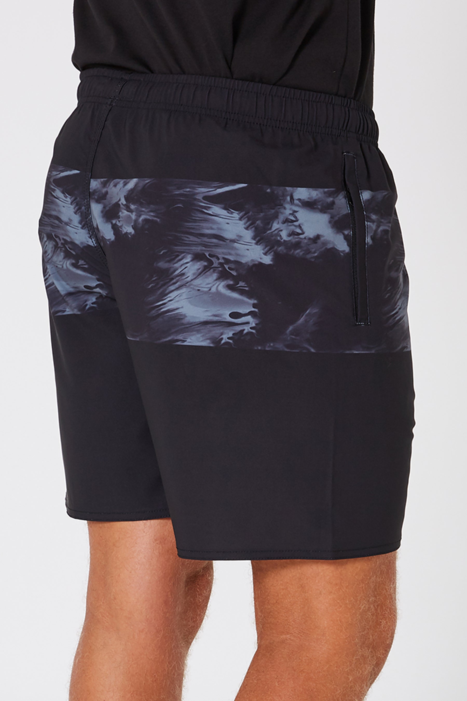 Jetpilot Swirl Mens Boardshorts - Black/Charcoal