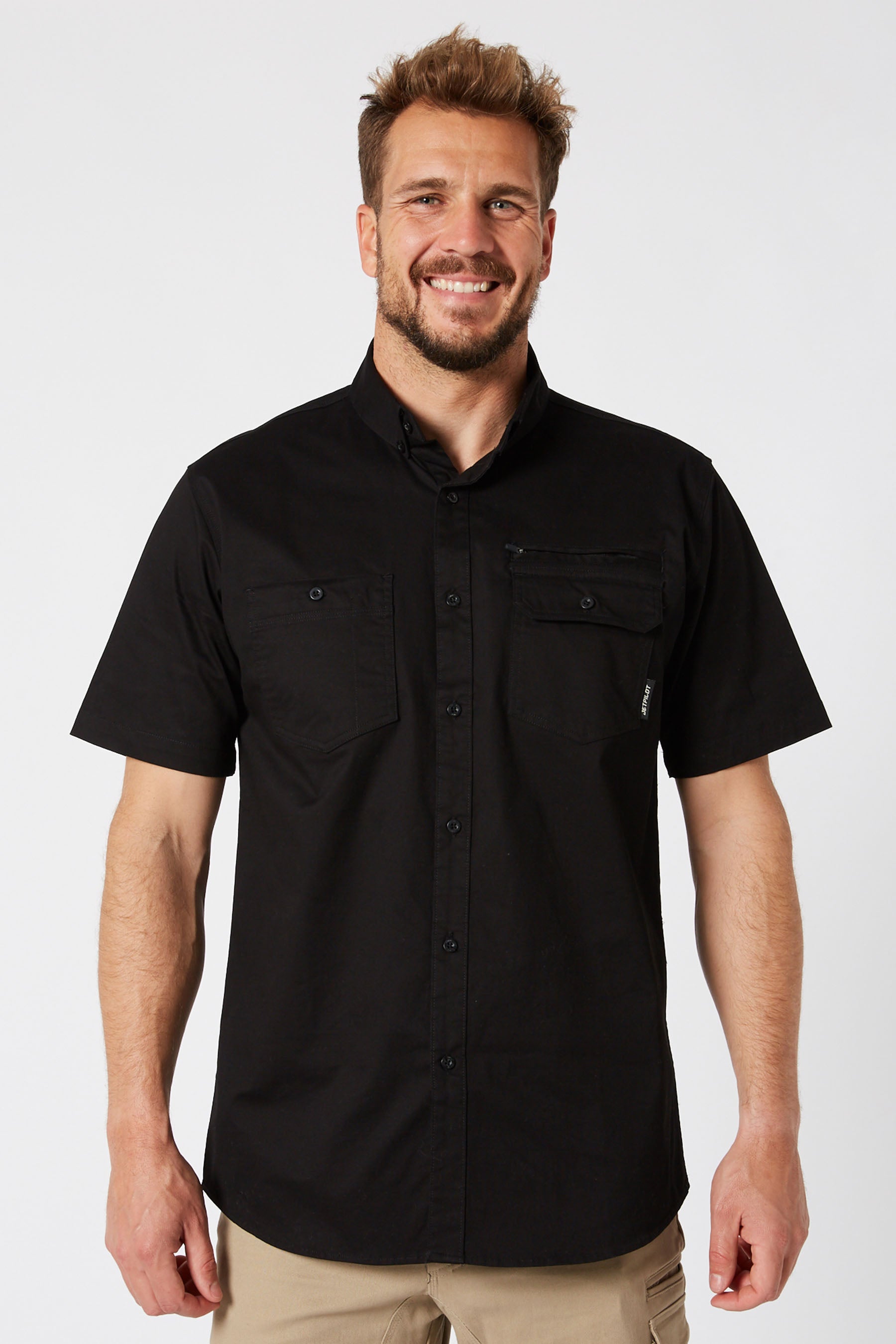 Fueled Mens Short Sleeve Shirt - Black