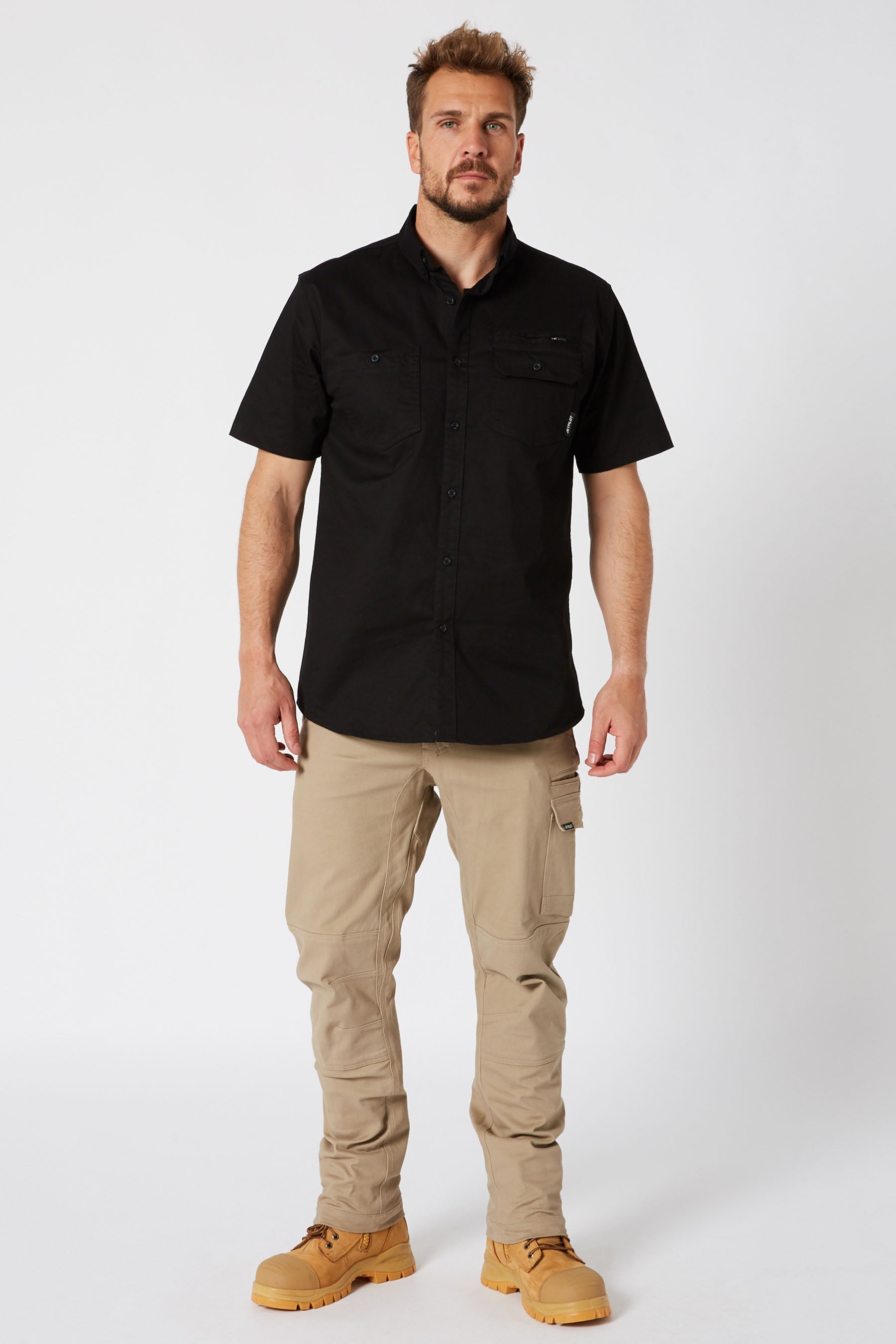Fueled Mens Short Sleeve Shirt - Black
