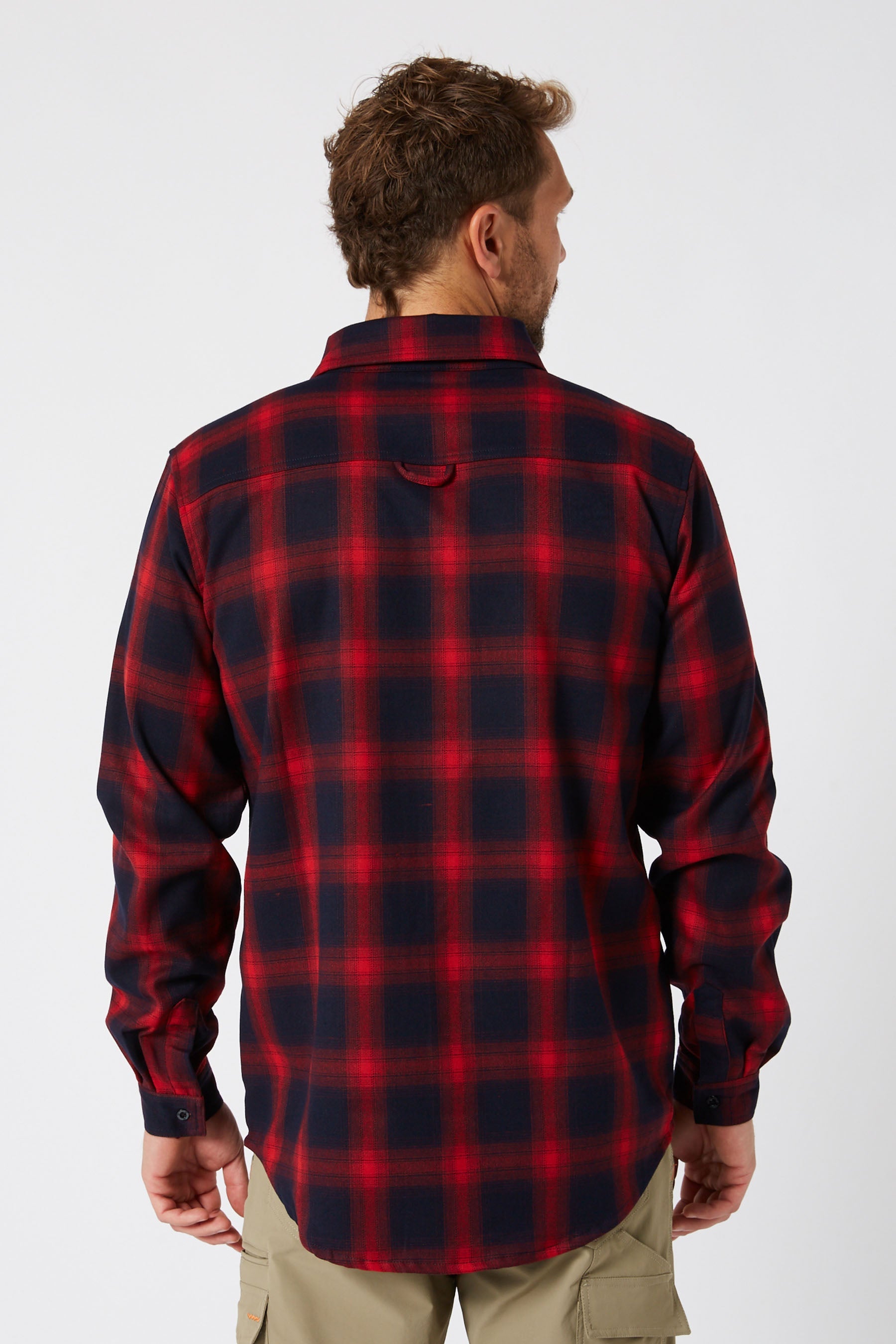 Jetpilot Mens Flannel Shirt - Red