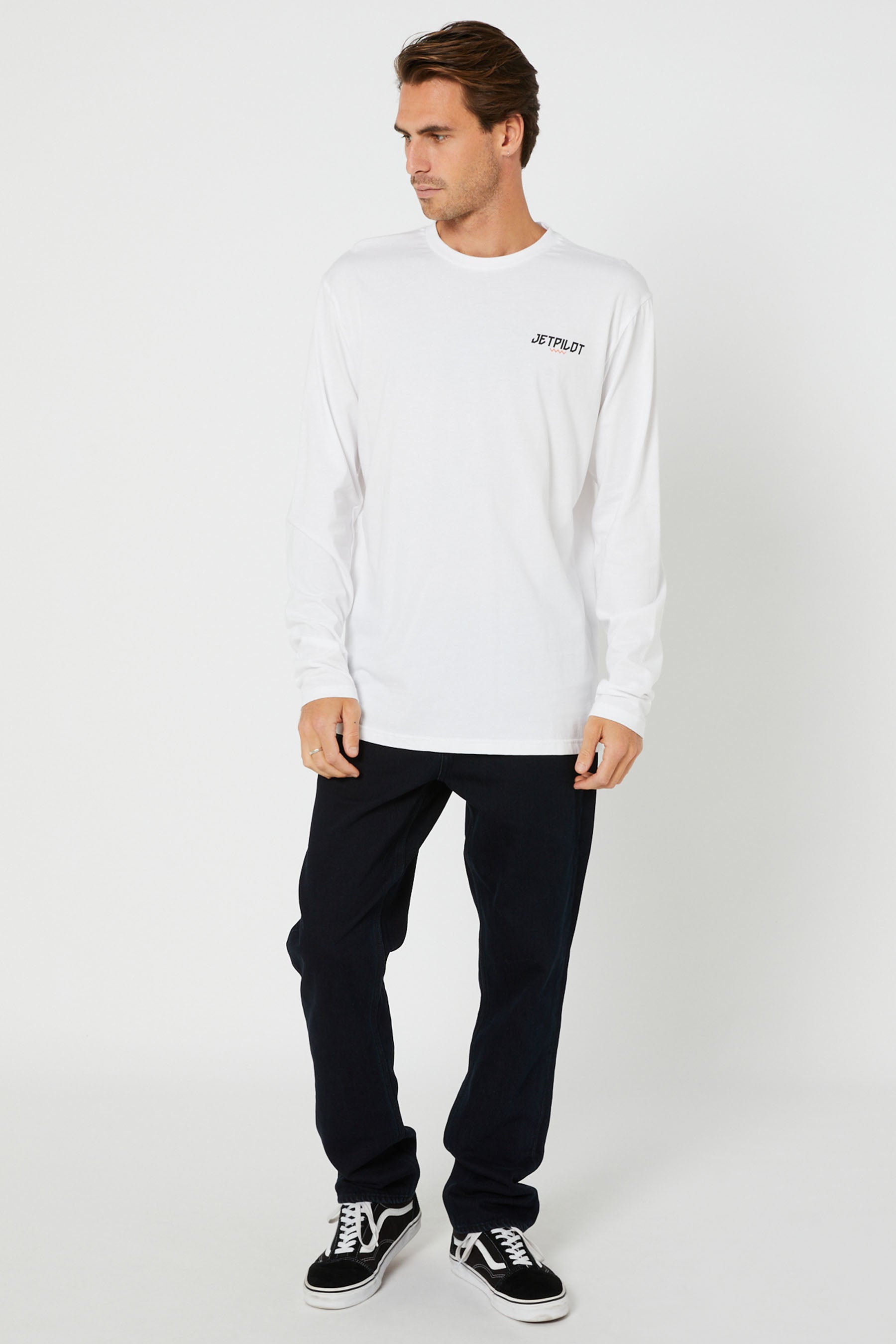 Jetpilot Friday Mens L/S Tee - White