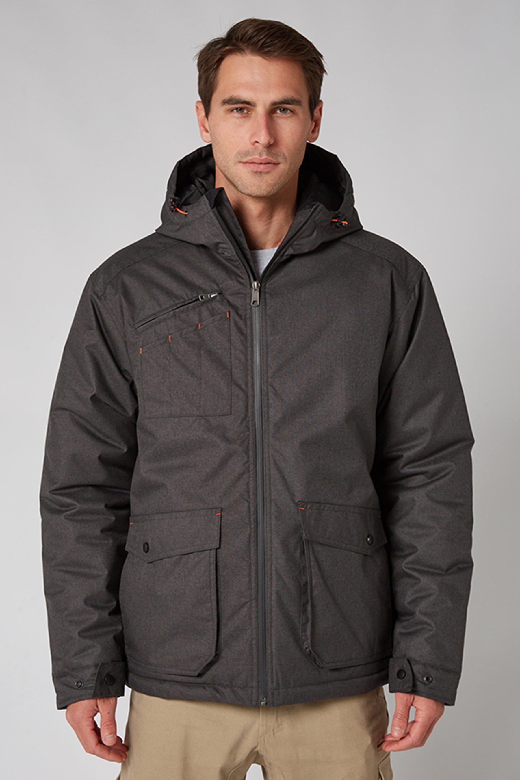 Jetpilot Onsite Pro Mens Jacket - Charcoal — view 01 (3)