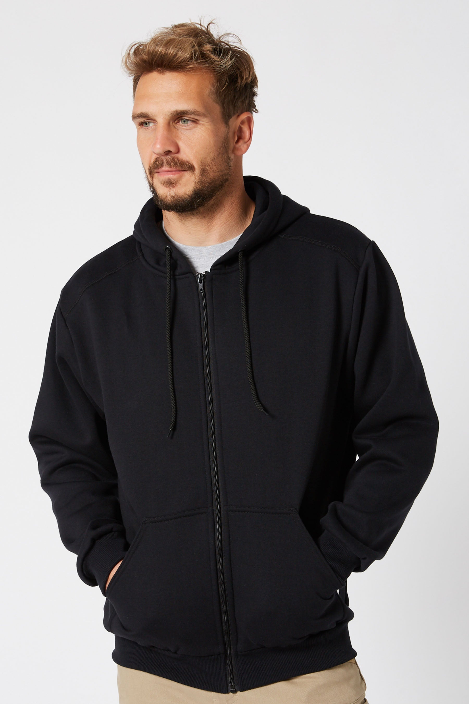 Jetpilot Fueled Zip Hoodie: Durable Workwear Fleece