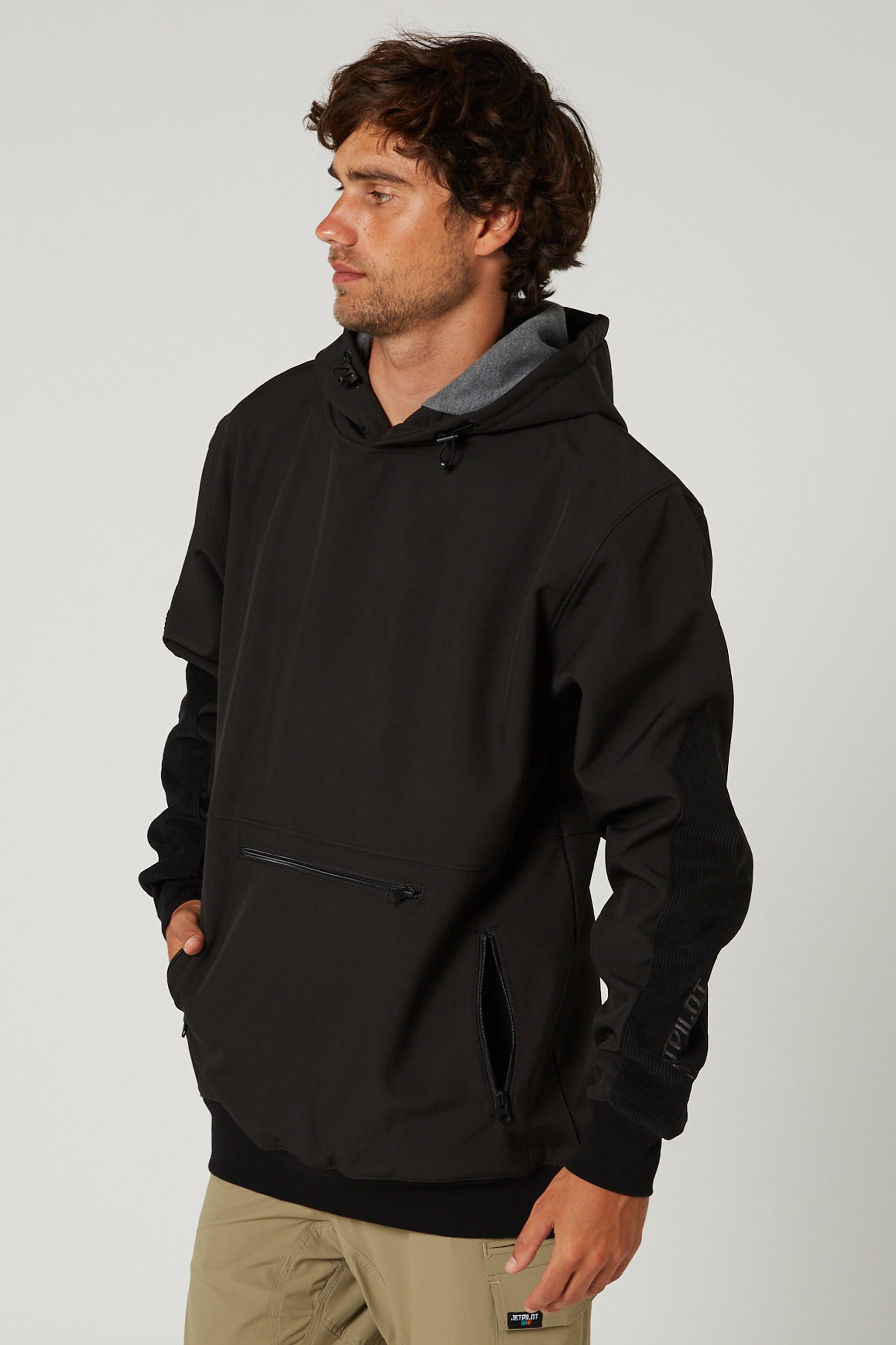 Jetpilot Utility Mens Hoodie - Black - photo 4 — view 02 (3)