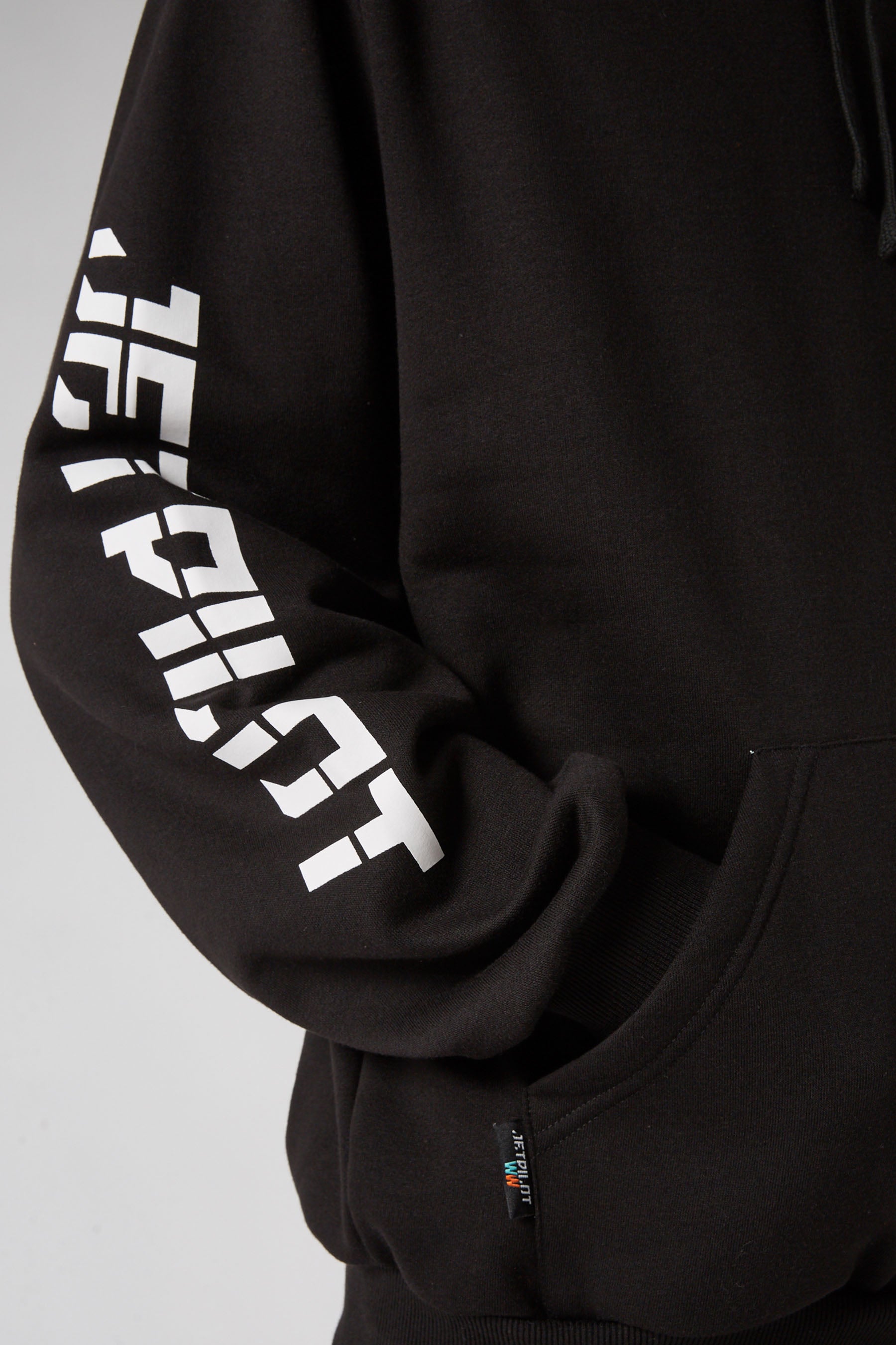 Jetpilot Sparked Mens Pullover Hoodie - Black/White - photo 4 — view 04 (3)