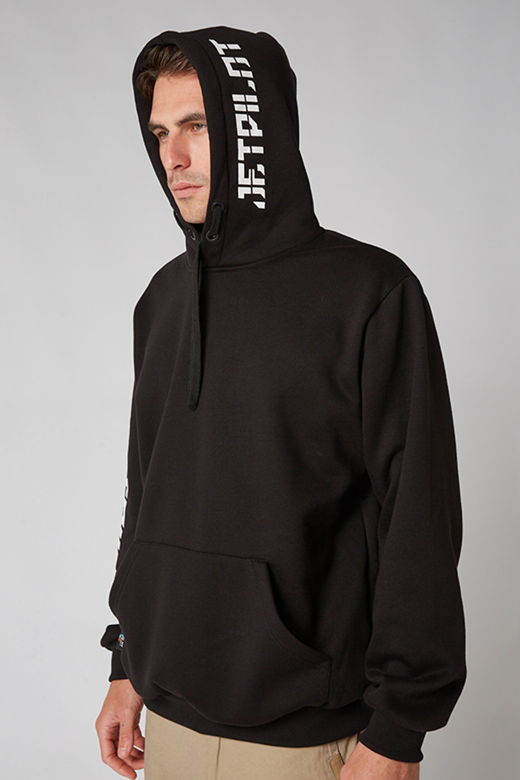 Jetpilot Sparked Mens Pullover Hoodie - Black/White - photo 6 — view 06 (3)