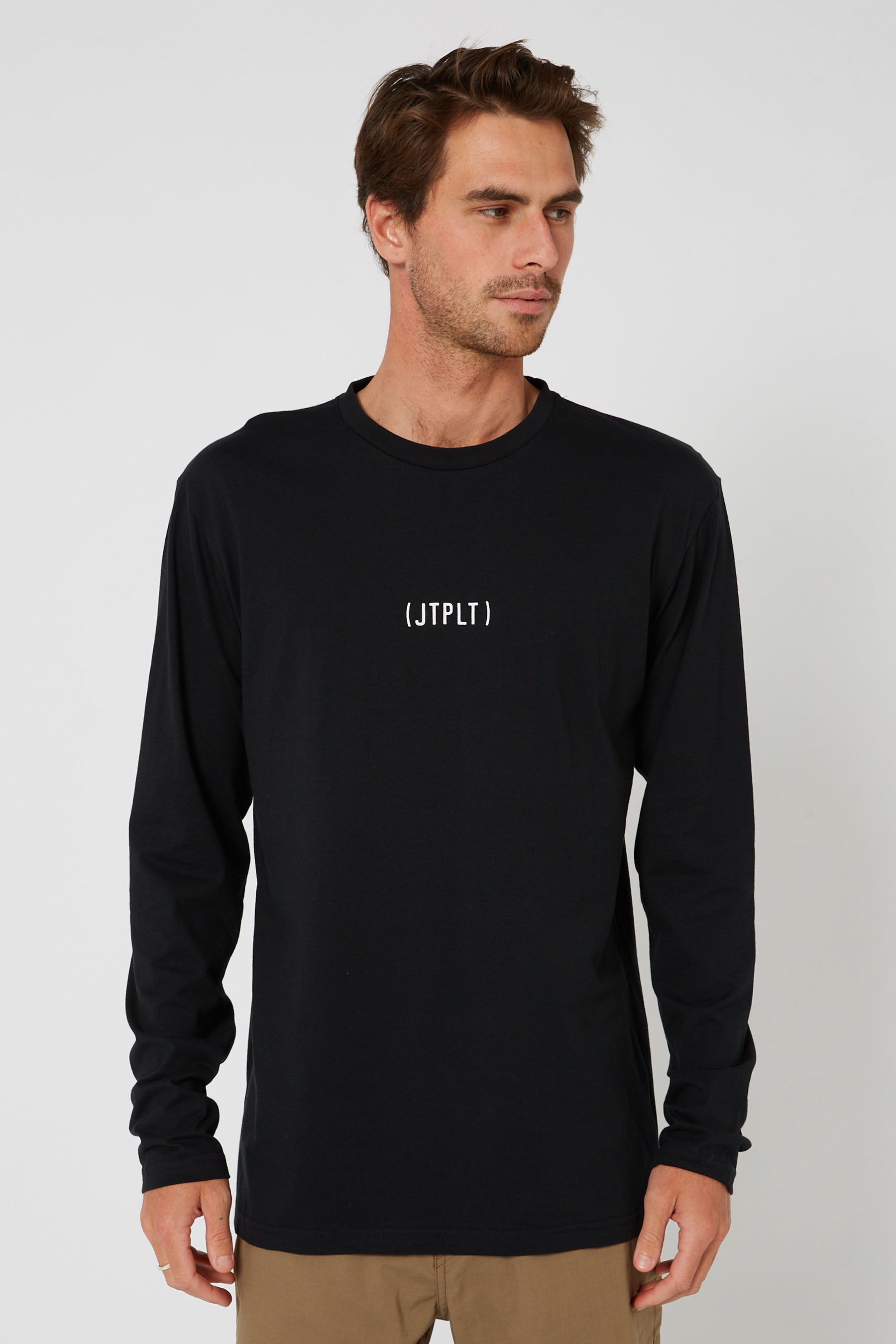 Jetpilot Mens Circle L/S Tee - Black — view 01 (3)