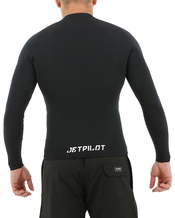 Jetpilot Flight Mens 2X2 Front Zip L/S Jacket - Black
