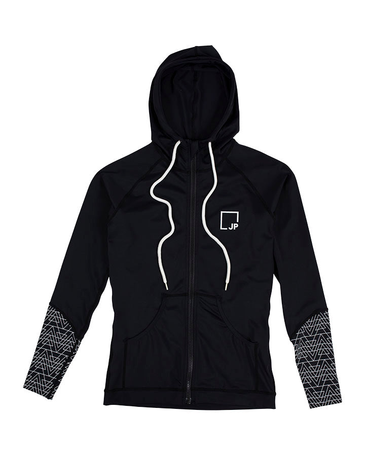 Jetpilot Pacer L/S Ladies Hooded Rashie - Black