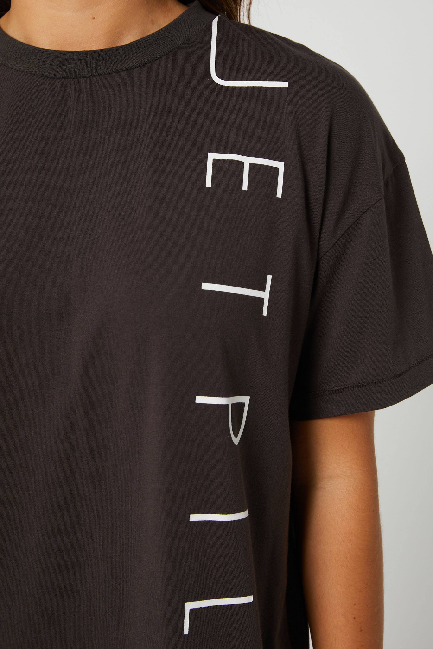Jetpilot Linear Ladies SS T-Shirt Charcoal 5