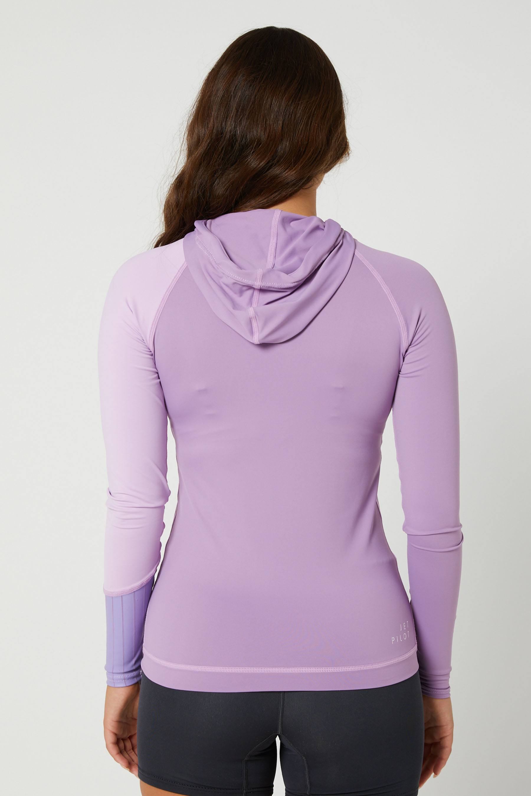 Jetpilot Cause Ladies LS Hooded Rashie Purple 3