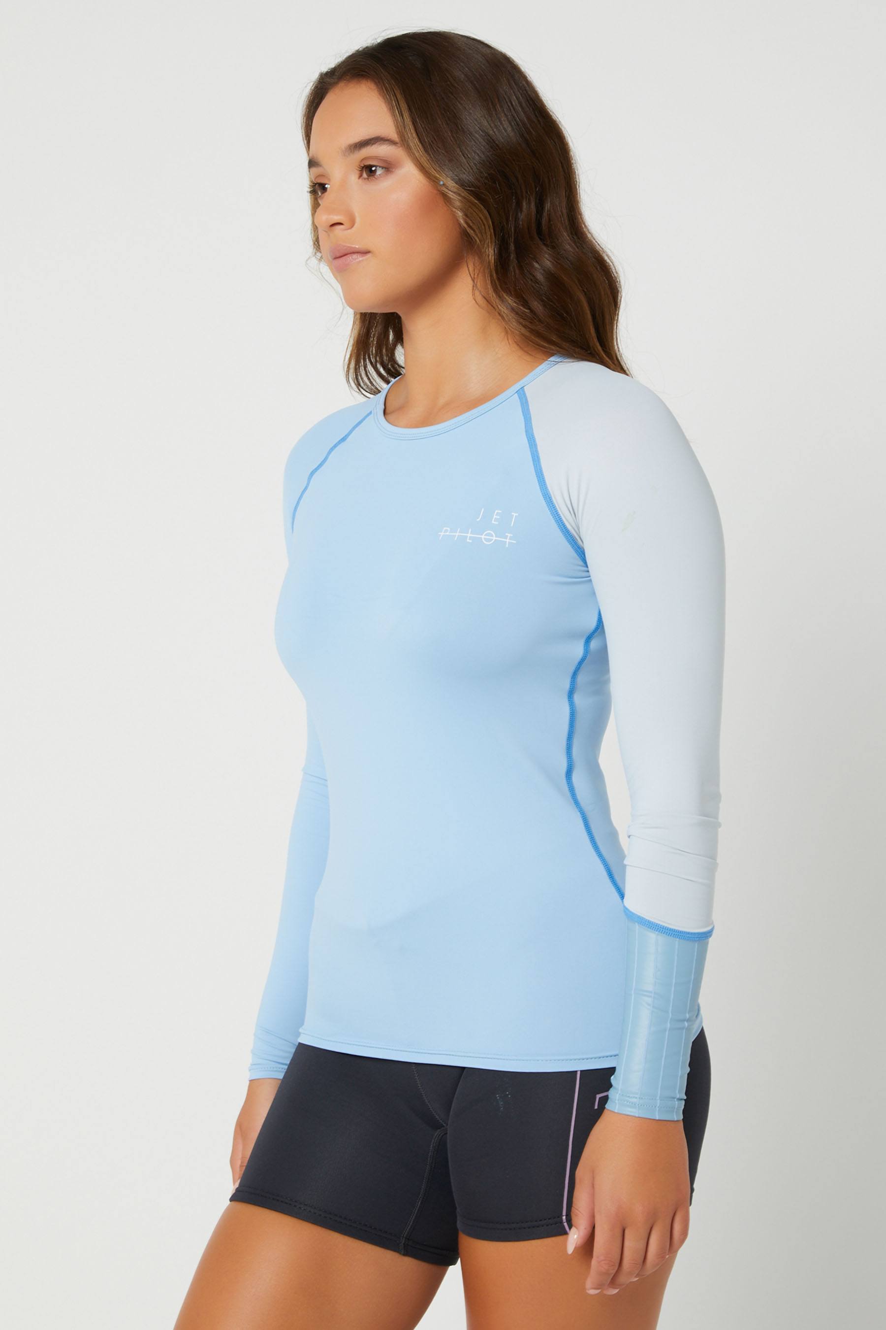 Jetpilot Cause Ladies LS Rashie Blue 2 — view 2 (3)