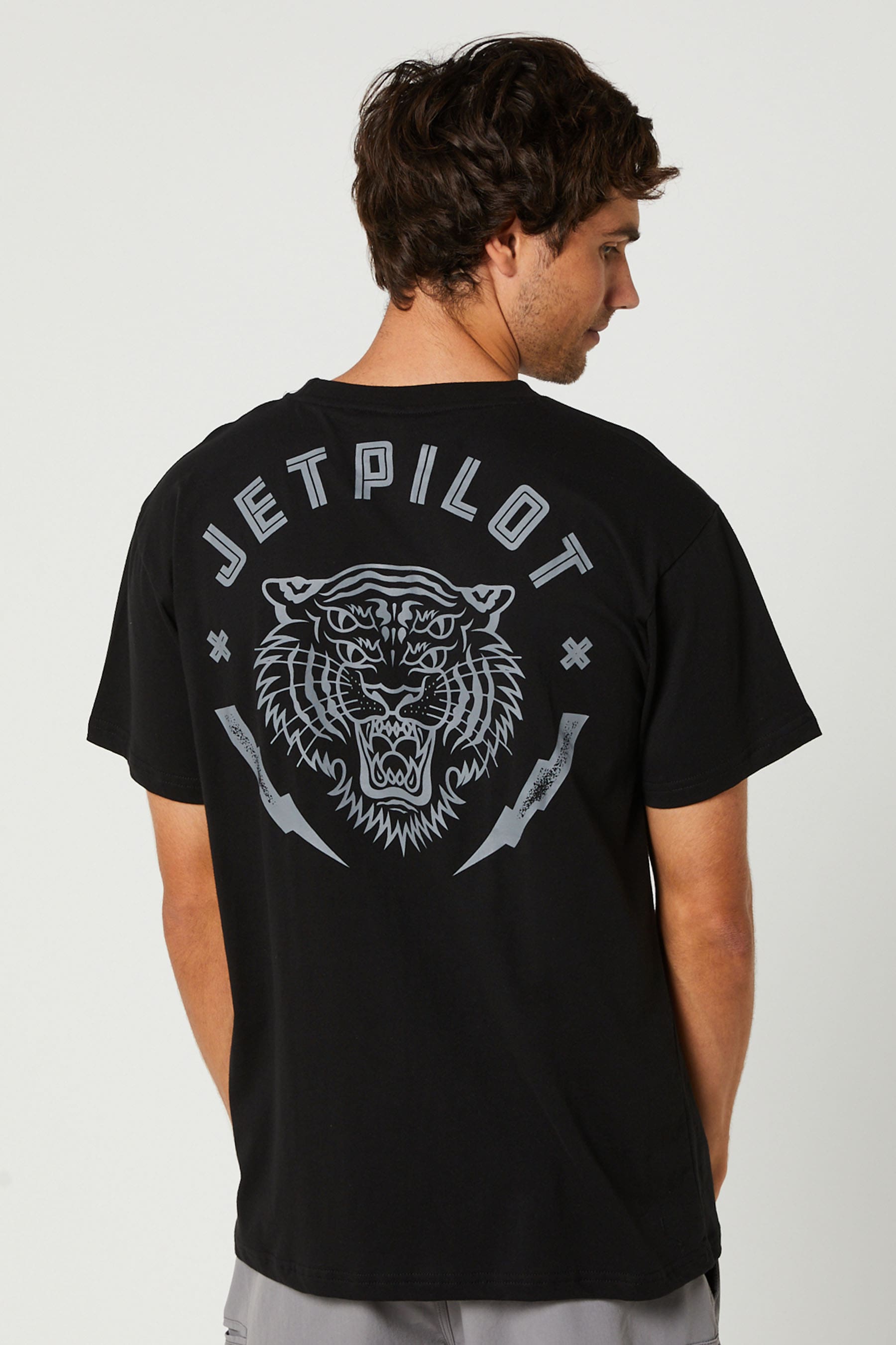 Tiger Mens SS T-Shirt Black Charcoal 4