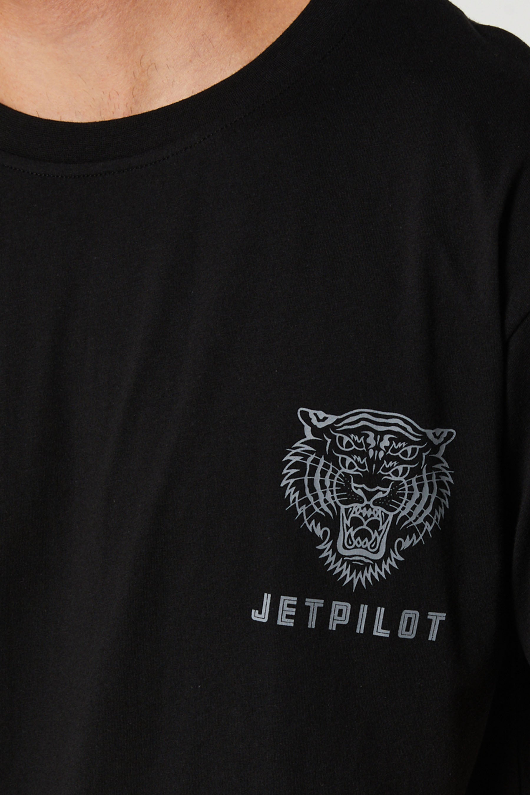 Tiger Mens SS T-Shirt Black Charcoal 3