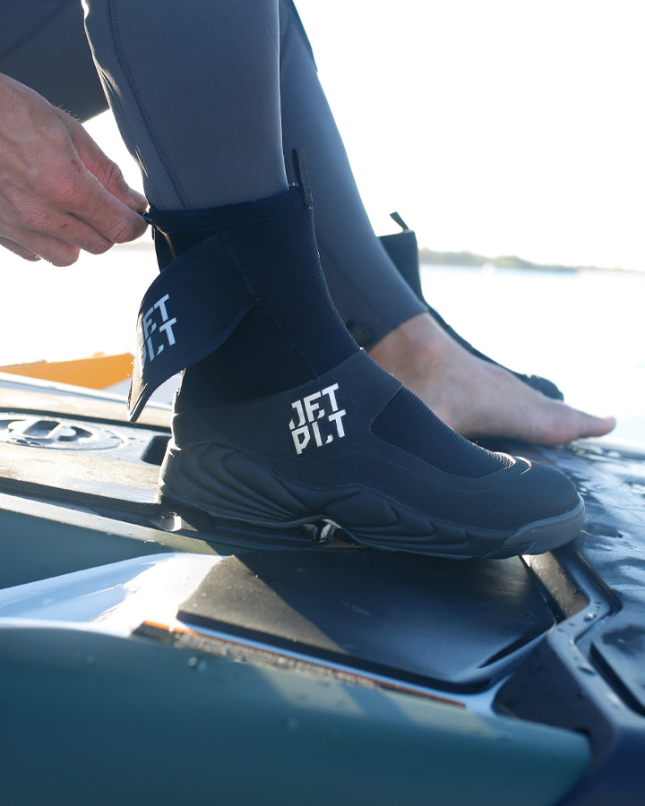 Jetpilot Mens Turbo Rear Zip Neo Boots - Black