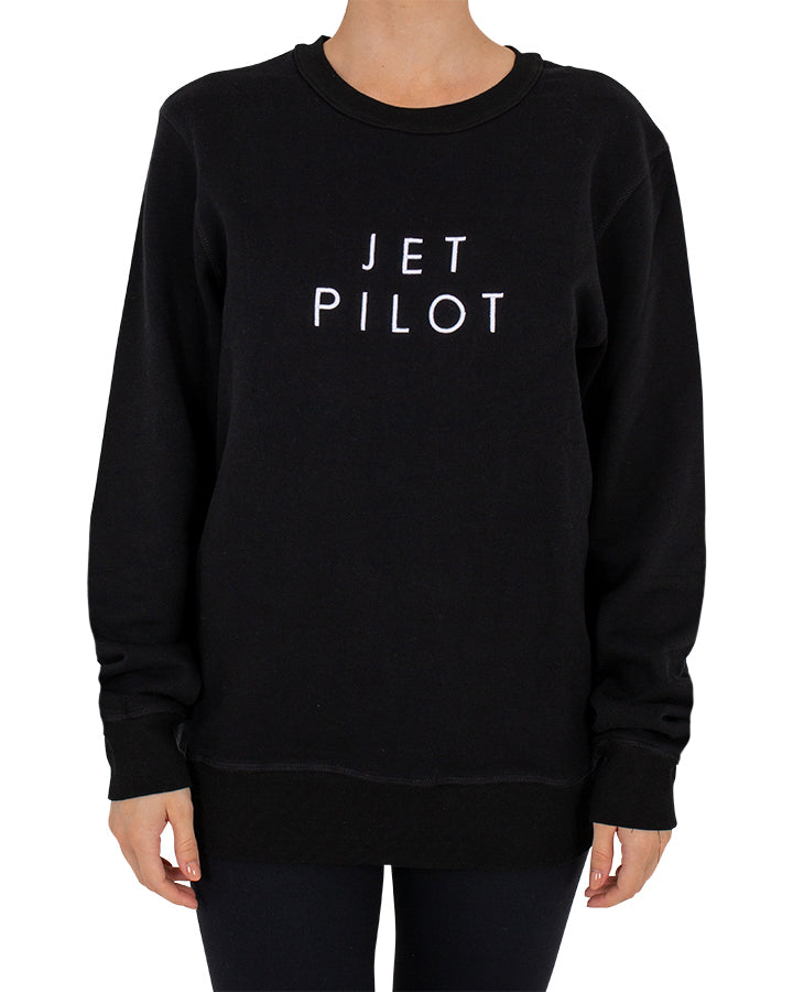 Jetpilot Ladies Simple Crew - Black
