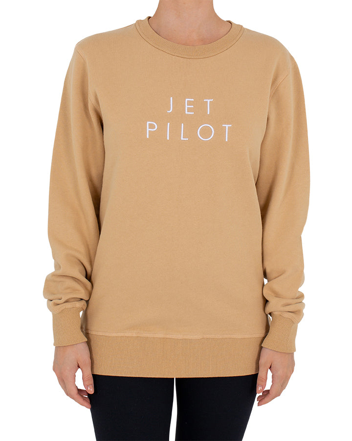 Jetpilot Ladies Simple Crew - Tan