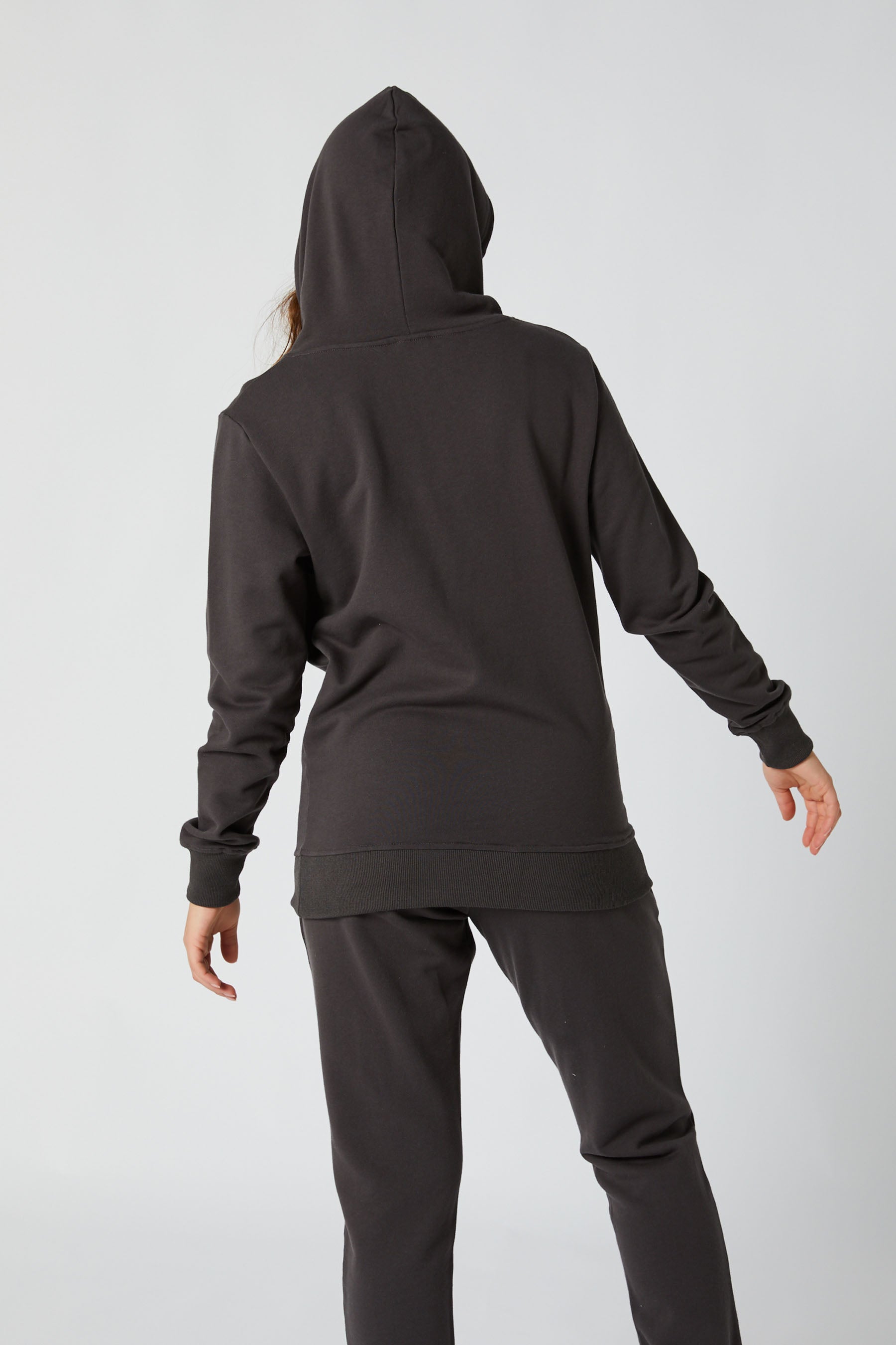 Jetpilot Simple Ladies Hoodie - Charcoal