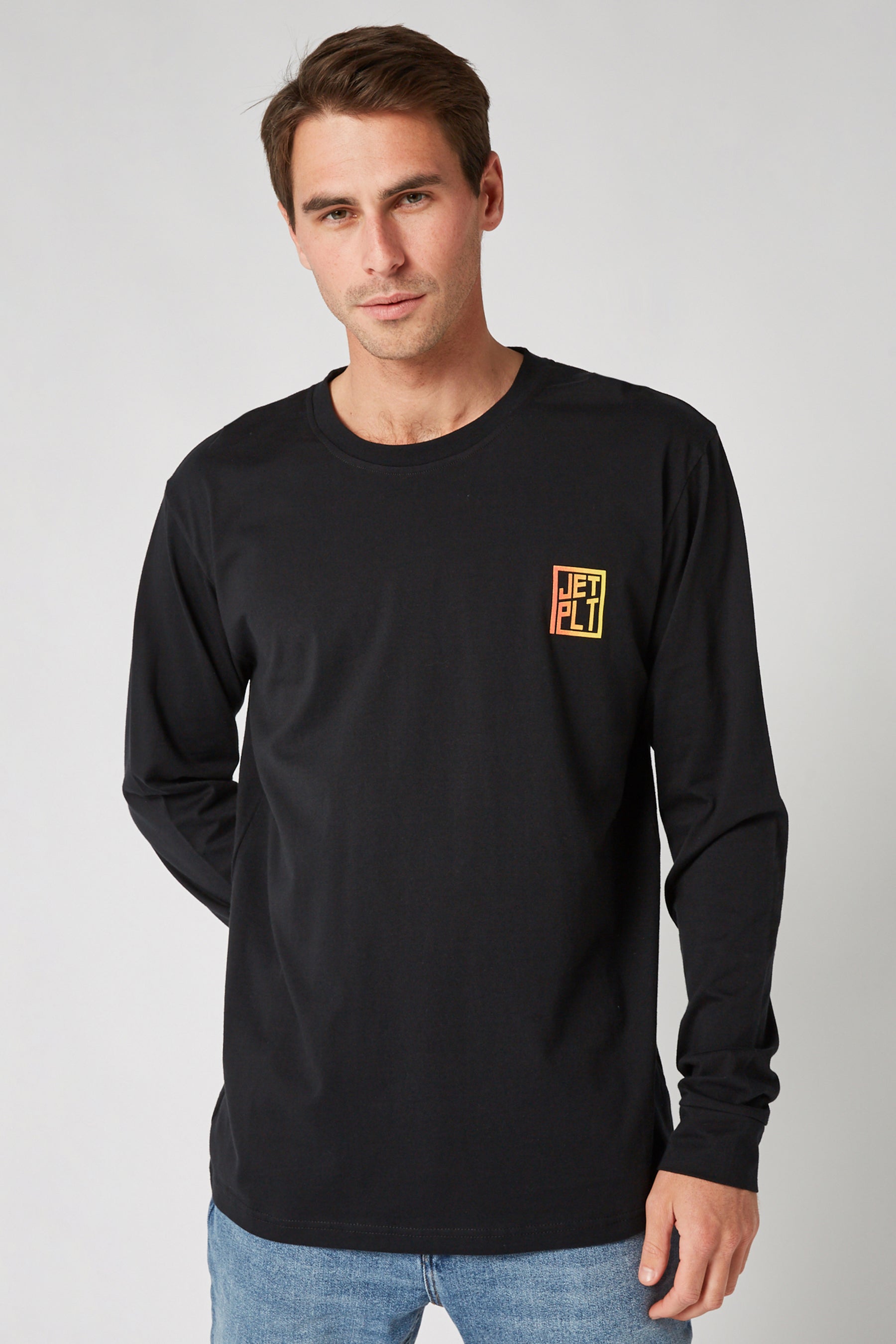 Jetpilot Linear L/S Mens Tee - Black/Red