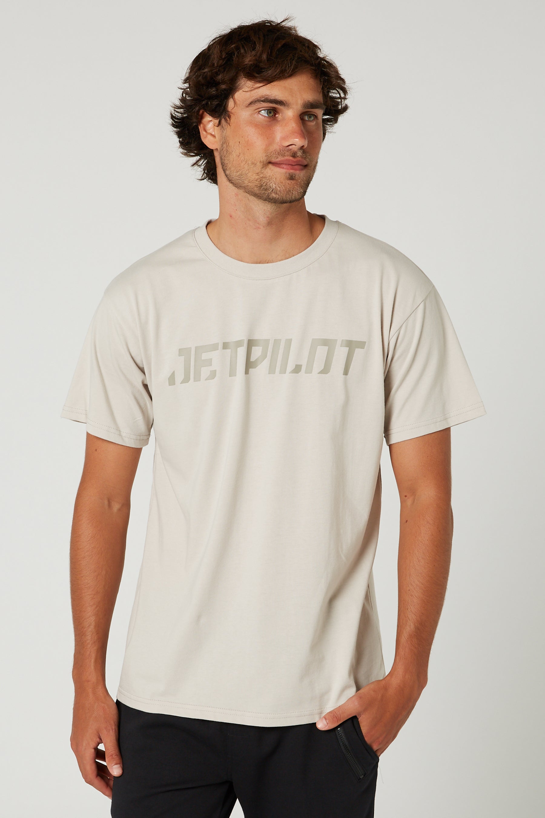 Jetpilot Corp Mens Tee - Putty