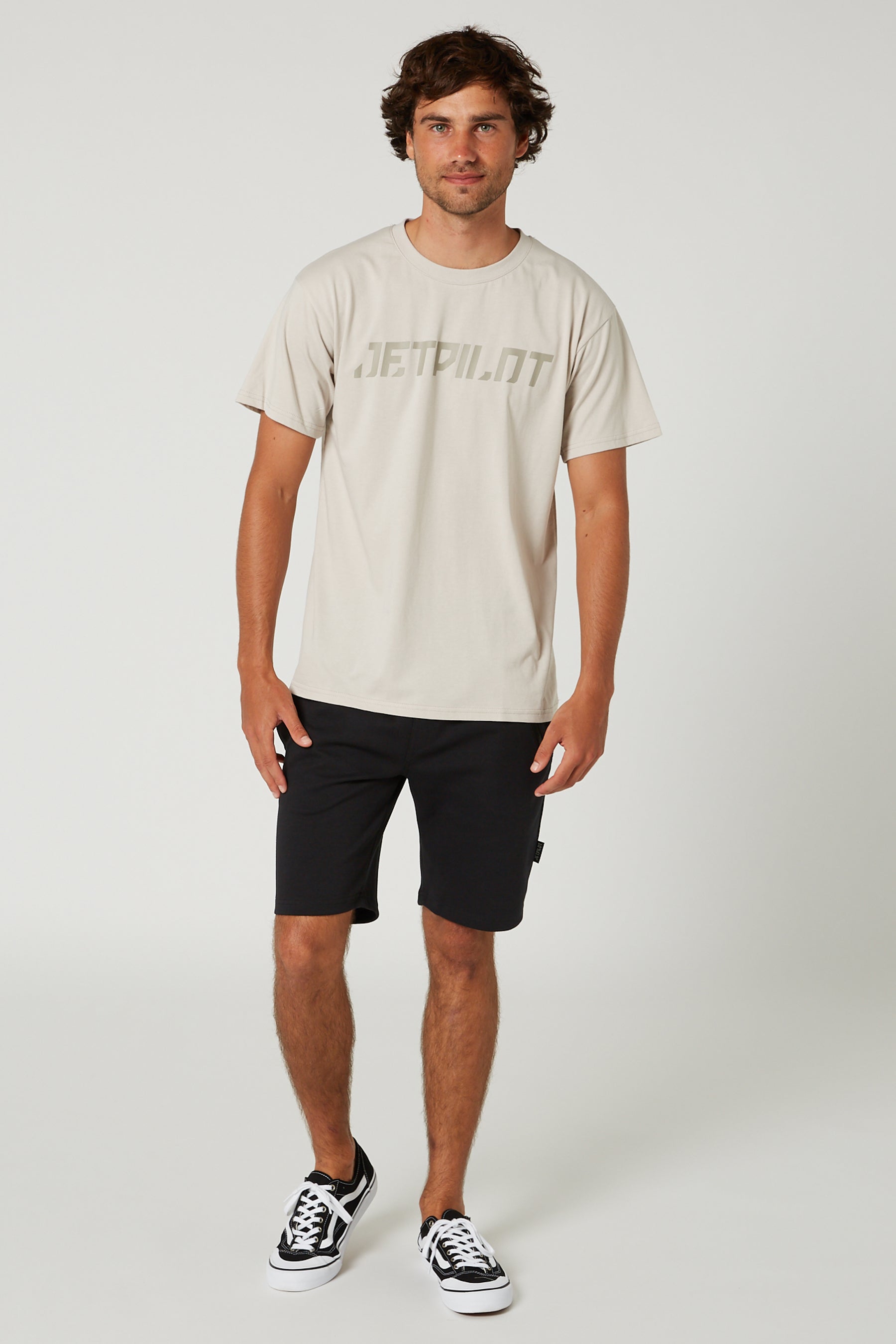 Jetpilot Corp S/S Mens Tee - Putty