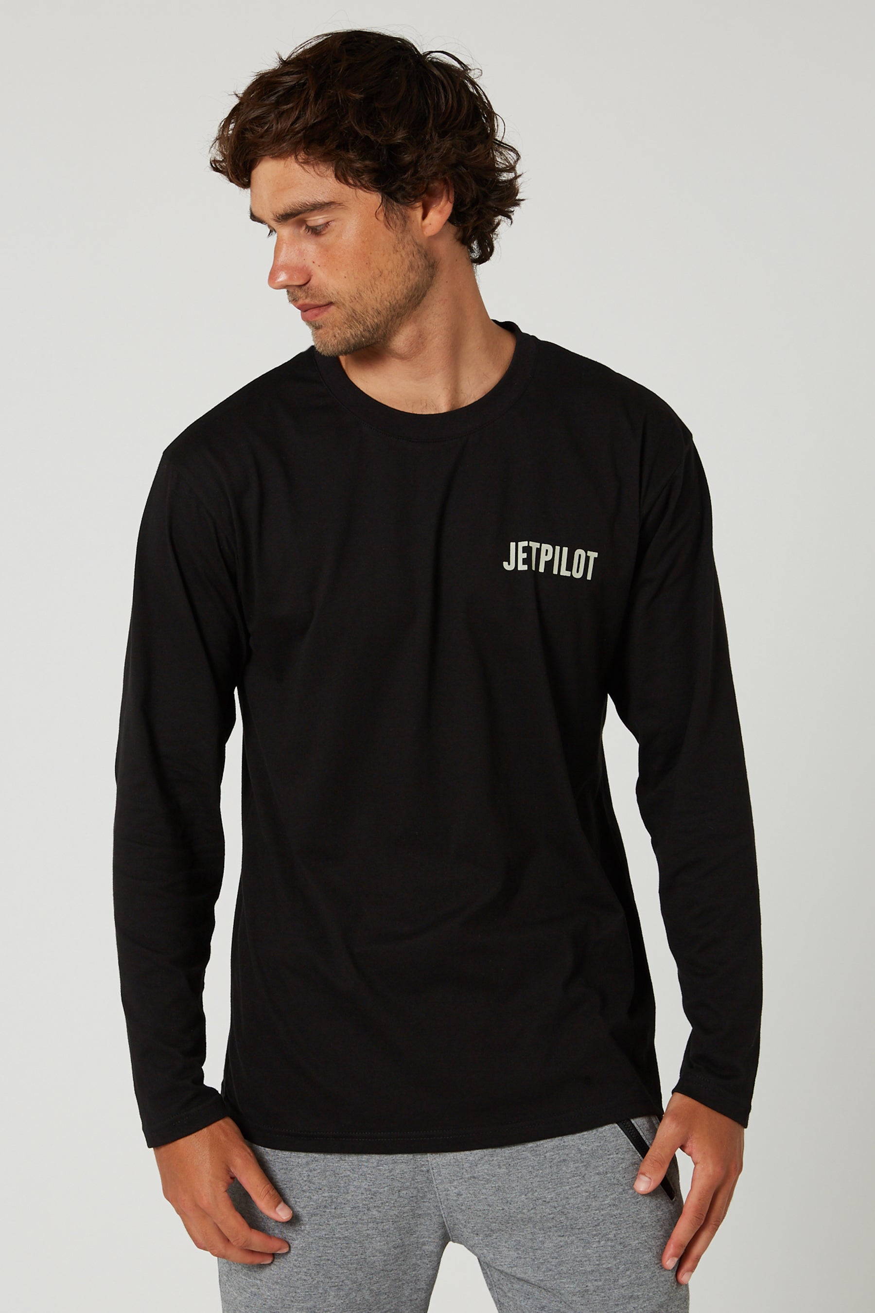 Jetpilot Esky L/S Mens Tee - Black