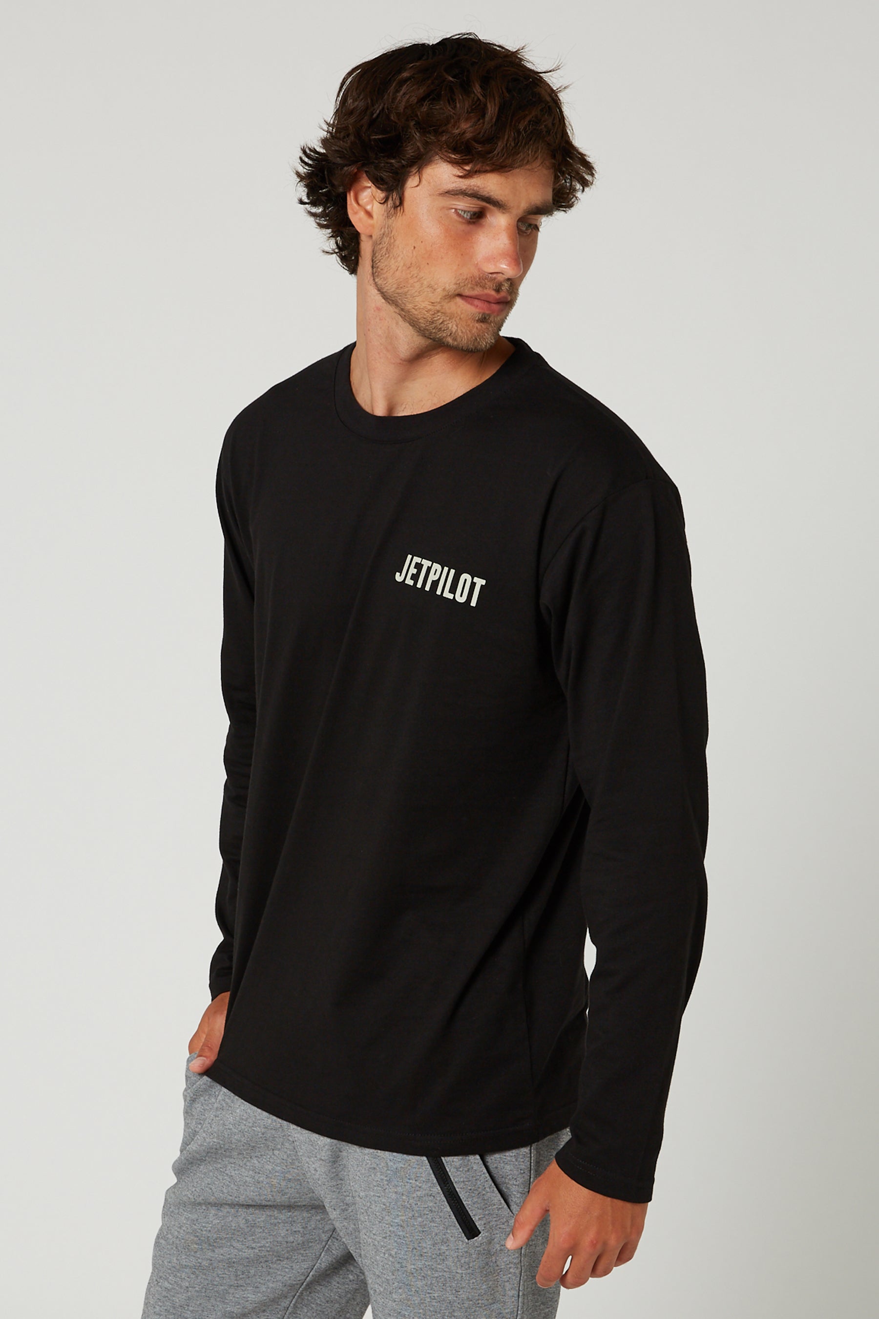 Jetpilot Esky L/S Mens Tee - Black