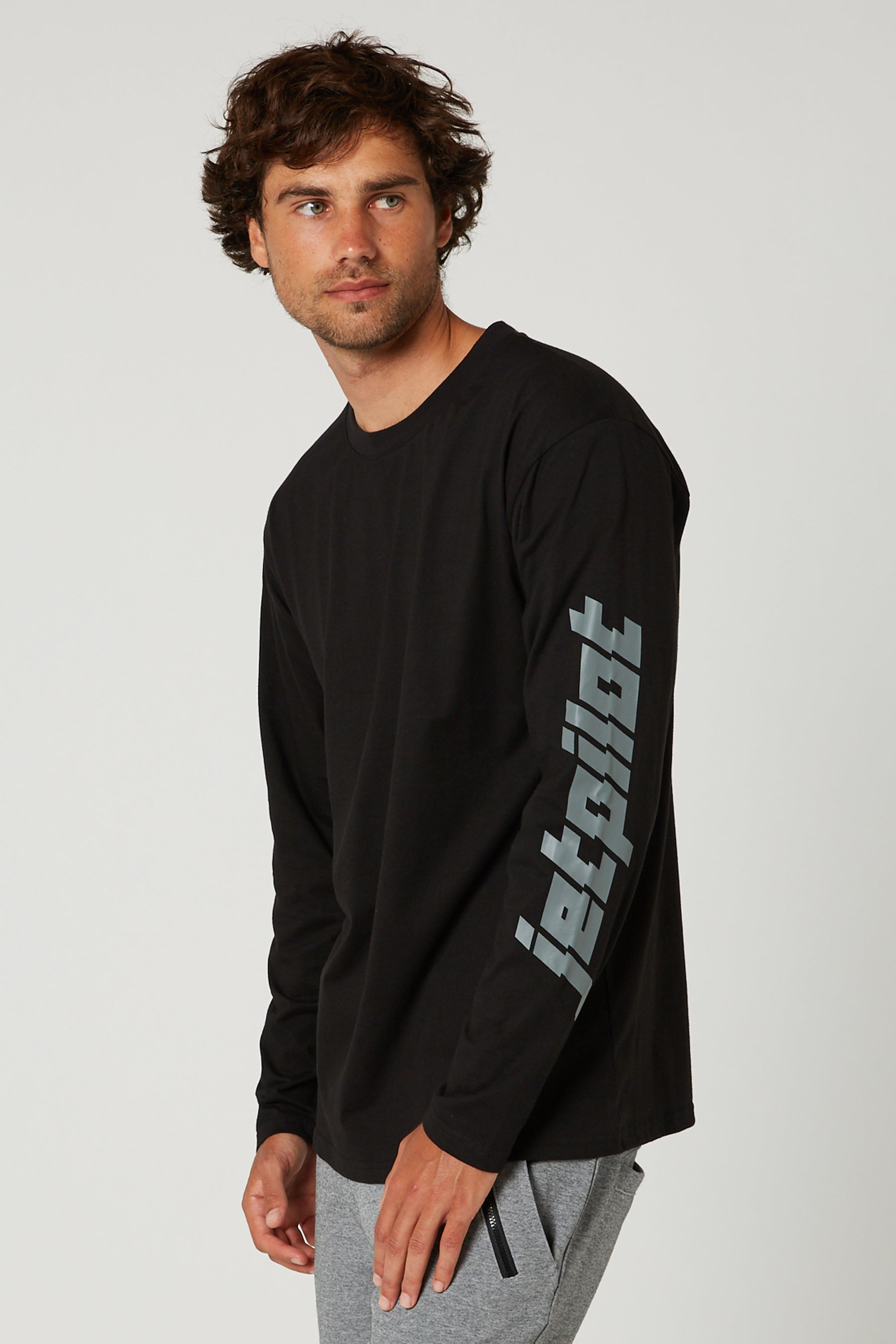 Jetpilot Techtonic L/S Mens T-Shirt - Black
