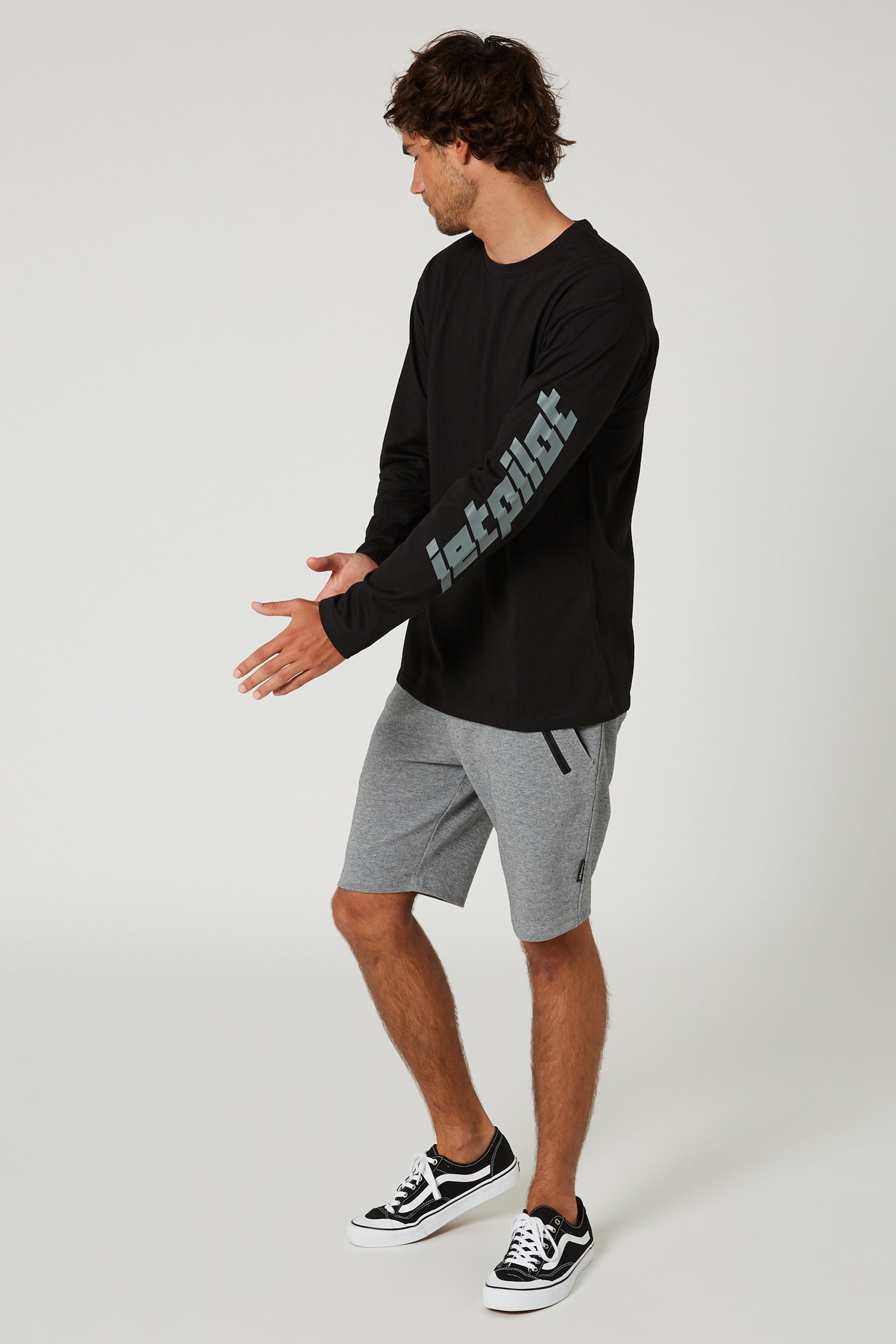 Jetpilot Techtonic L/S Mens T-Shirt - Black