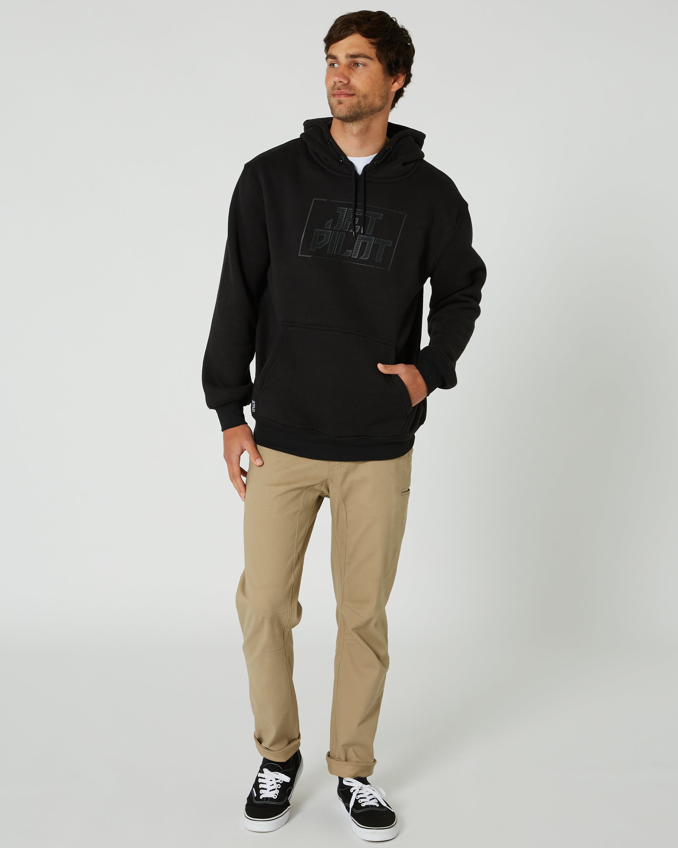 Jetpilot Corp HD Mens Pullover Hoodie - Black 3