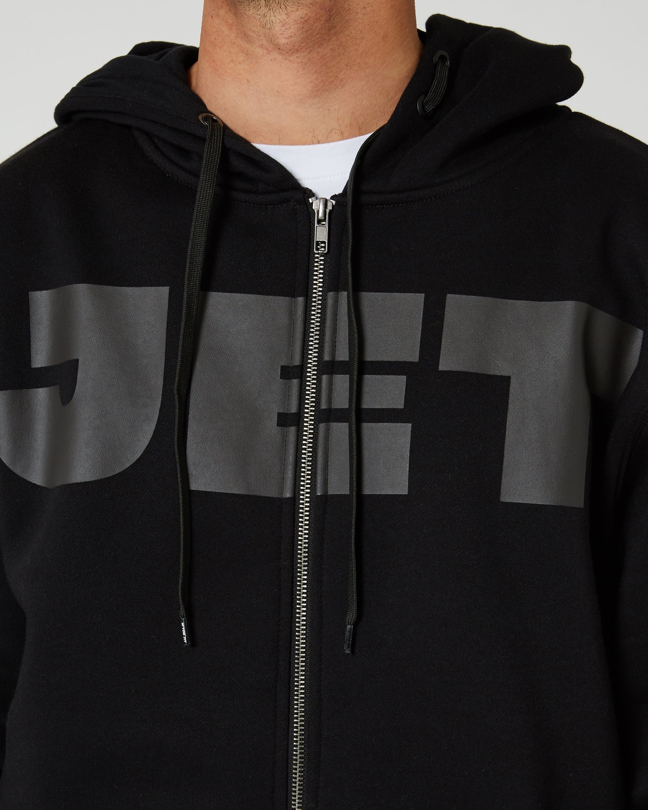 Jetpilot Divided Mens Zip-Up Hoodie - Black 4