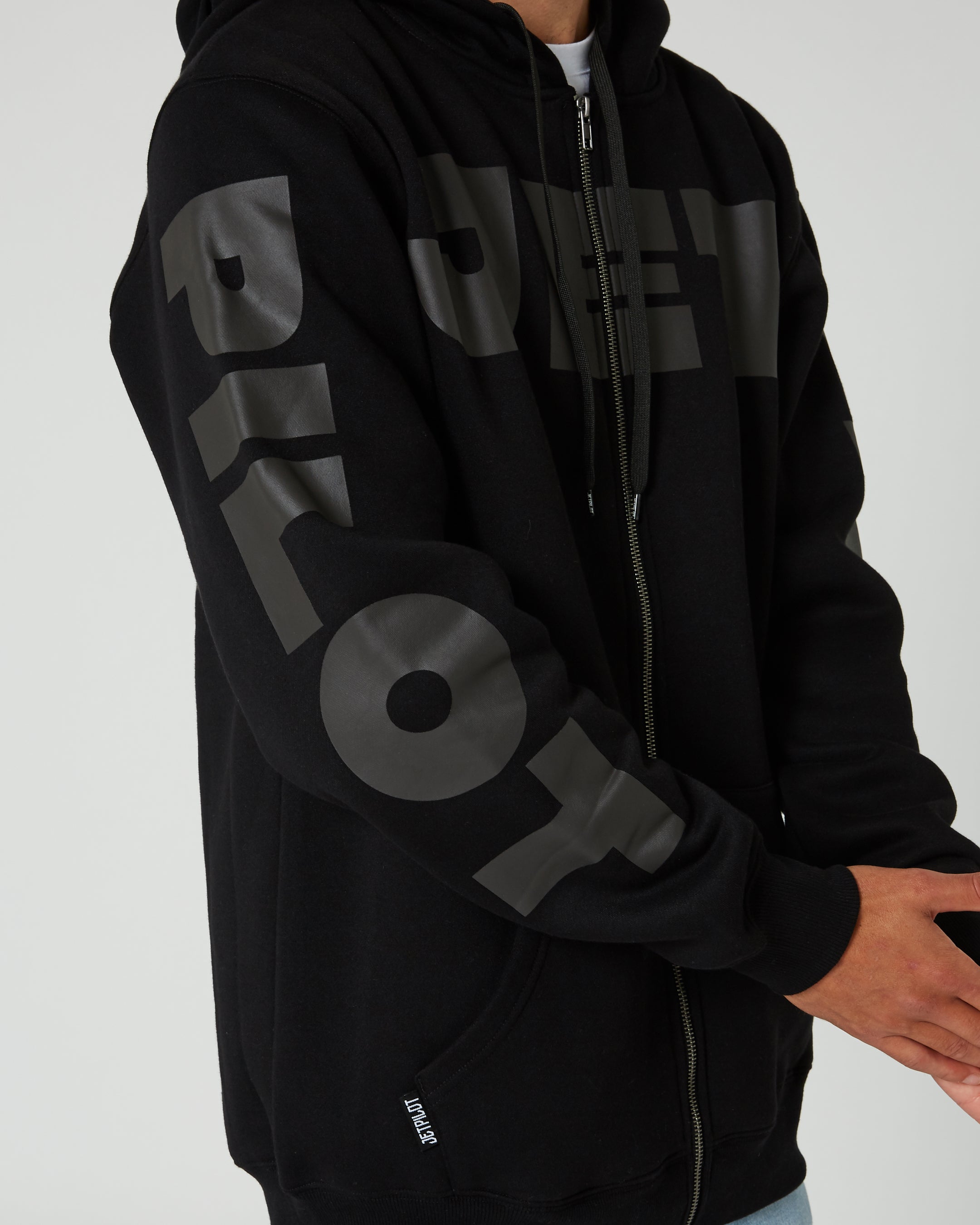 Jetpilot Divided Mens Zip-Up Hoodie - Black 5