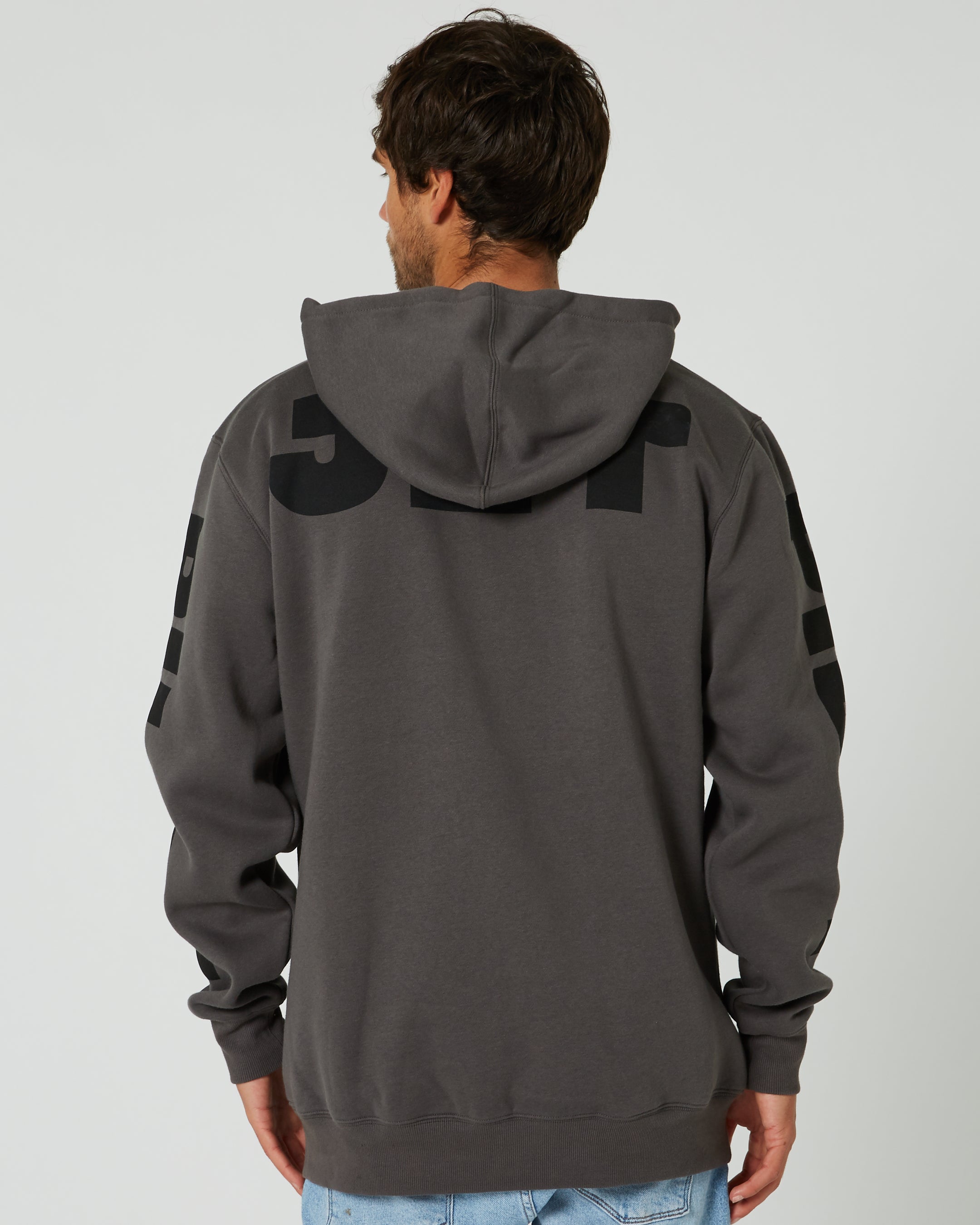 Jetpilot Divided Mens Zip-Up Hoodie - Charcoal 8