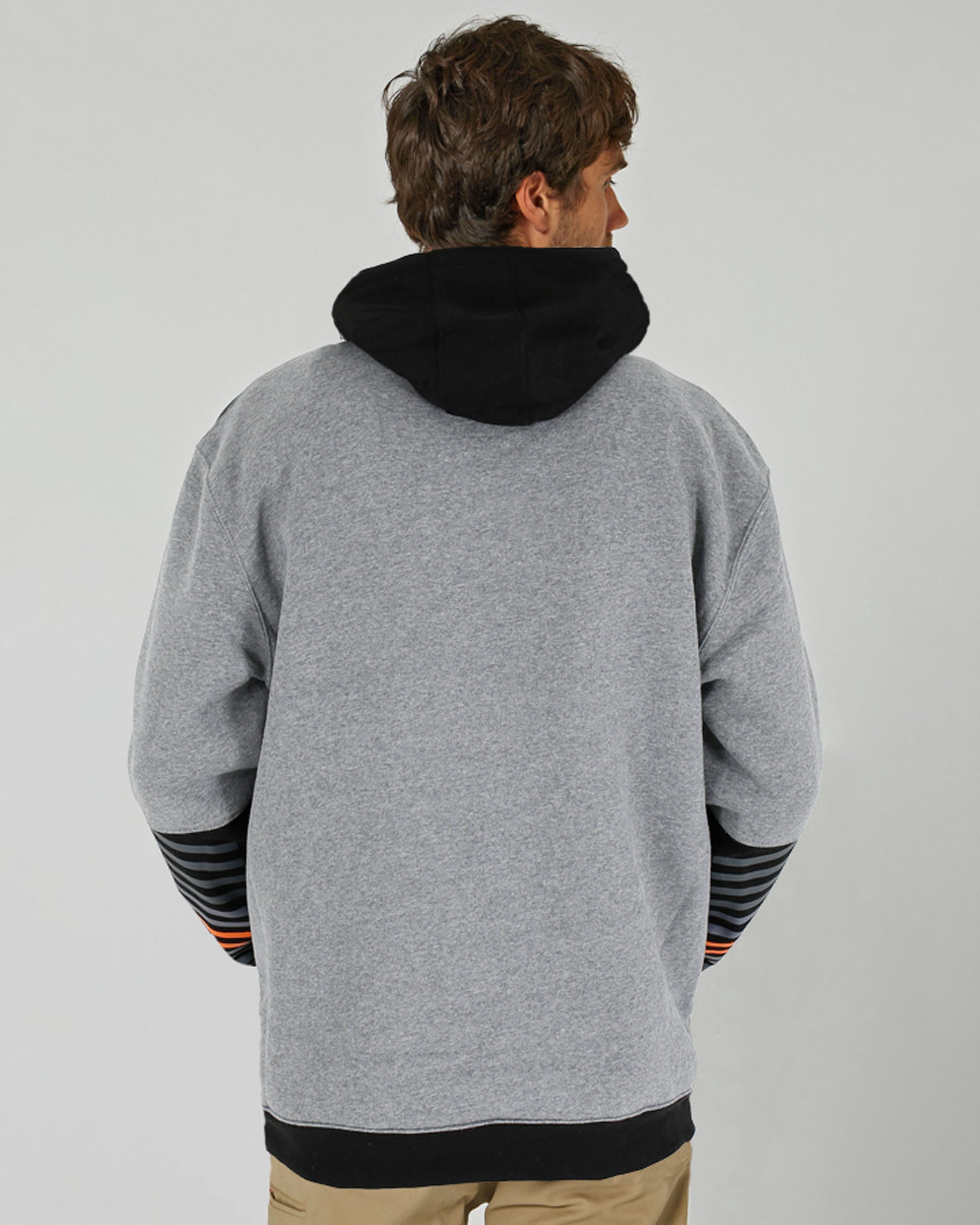 Jetpilot F4 Mens Pullover Hoodie - Charcoal/Orange