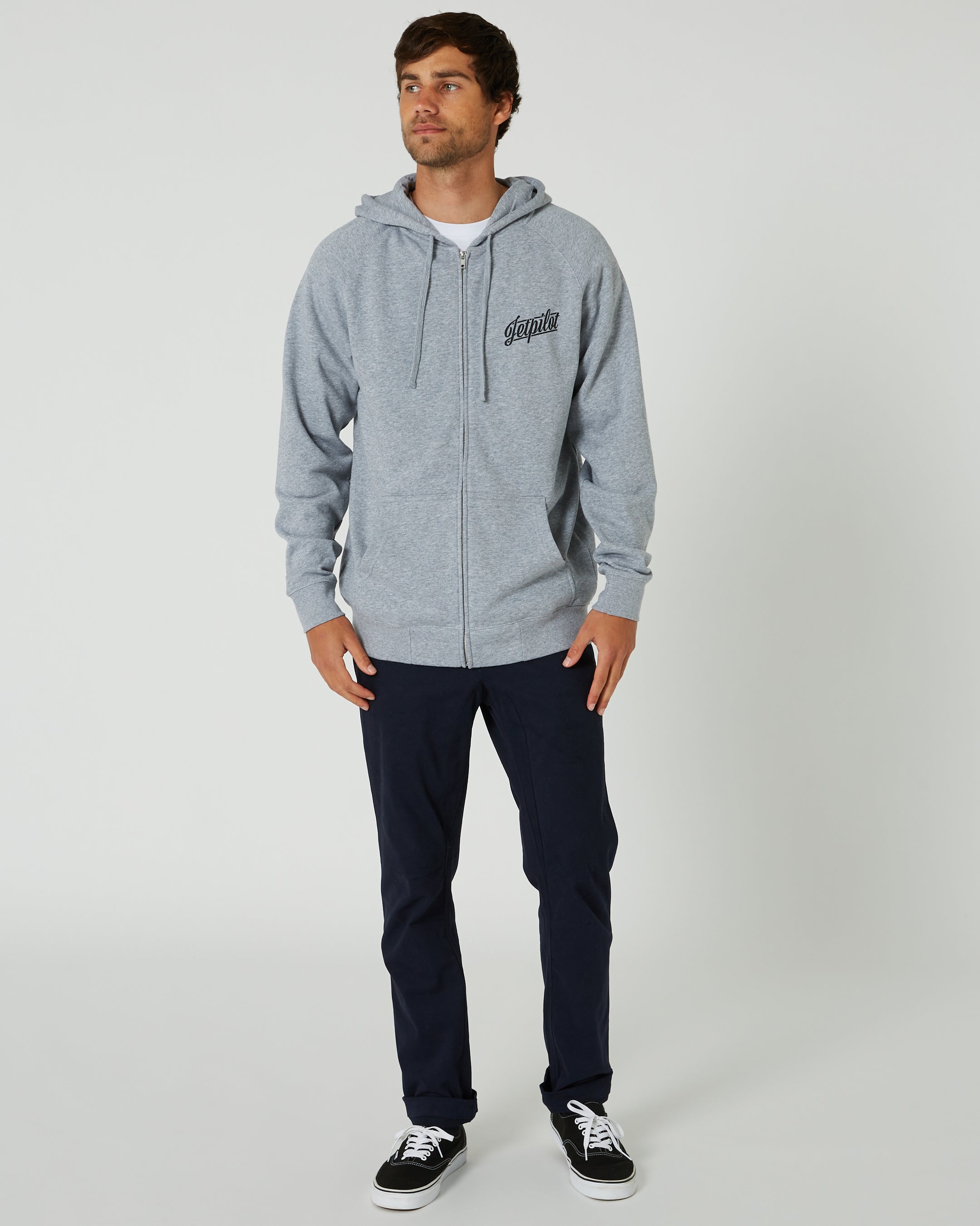 Jetpilot Friday Mens Zip-Up Hoodie - Heather 3