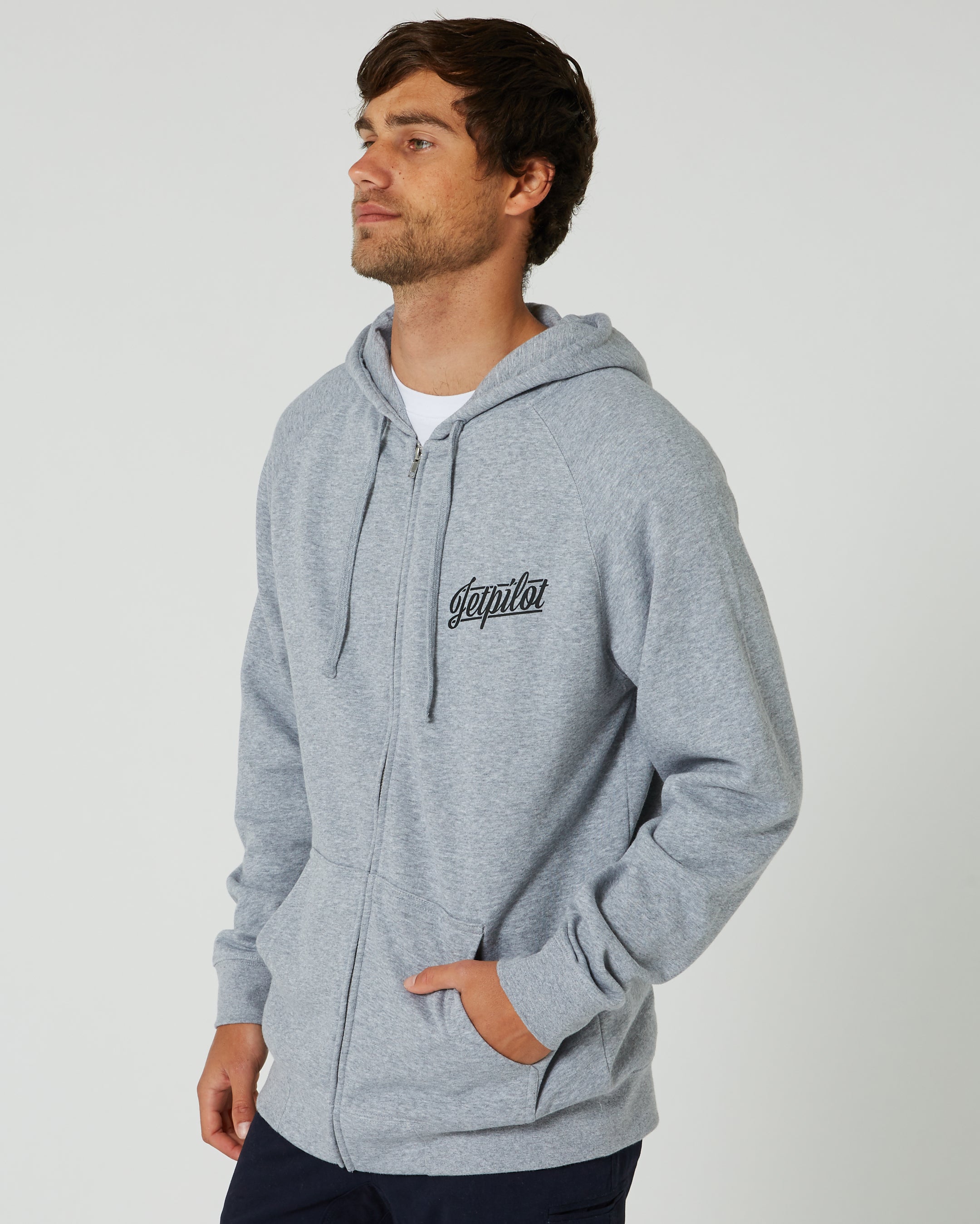 Jetpilot Friday Mens Zip-Up Hoodie - Heather 2