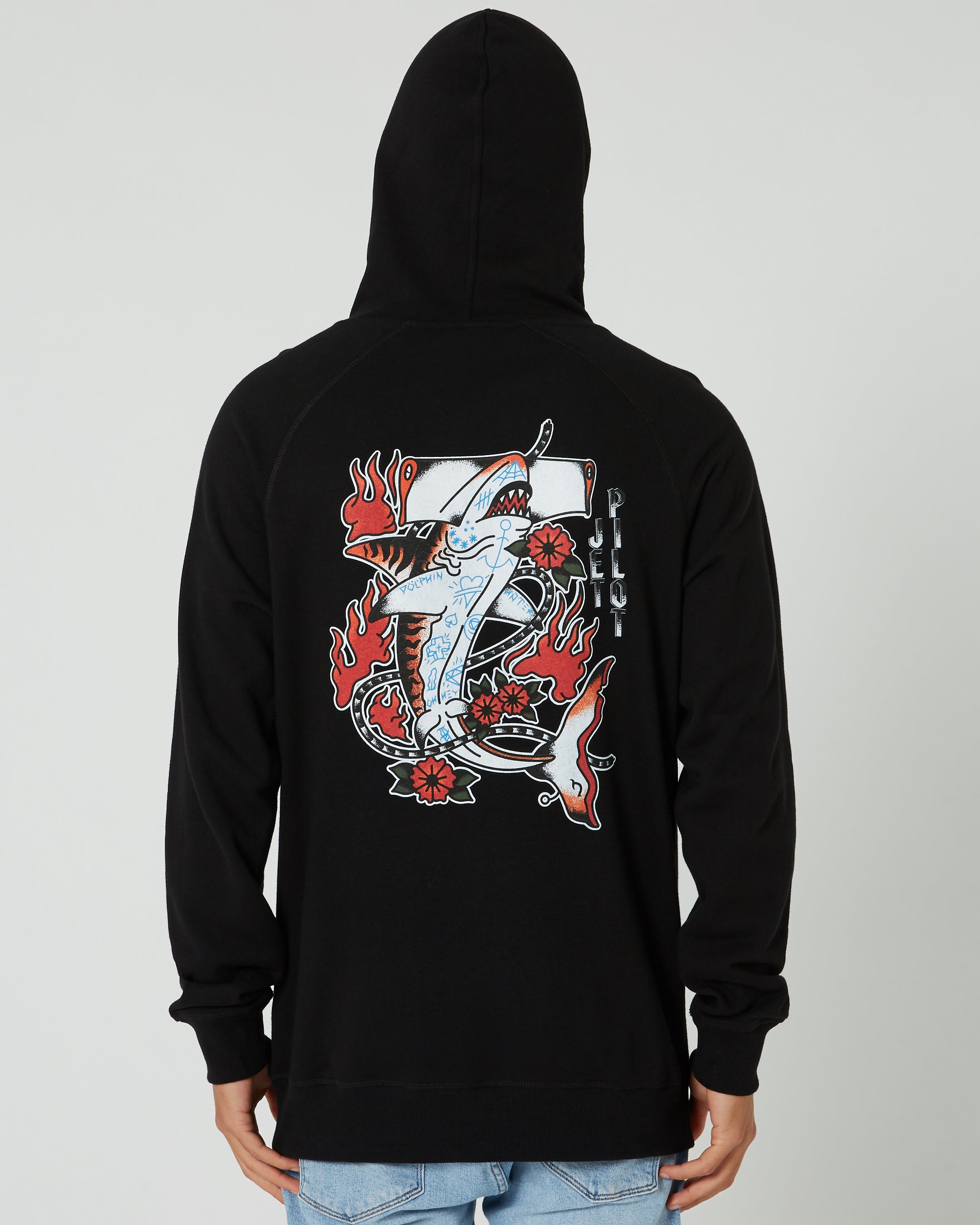 Jetpilot Shark Flash Mens Pullover Hoodie 7