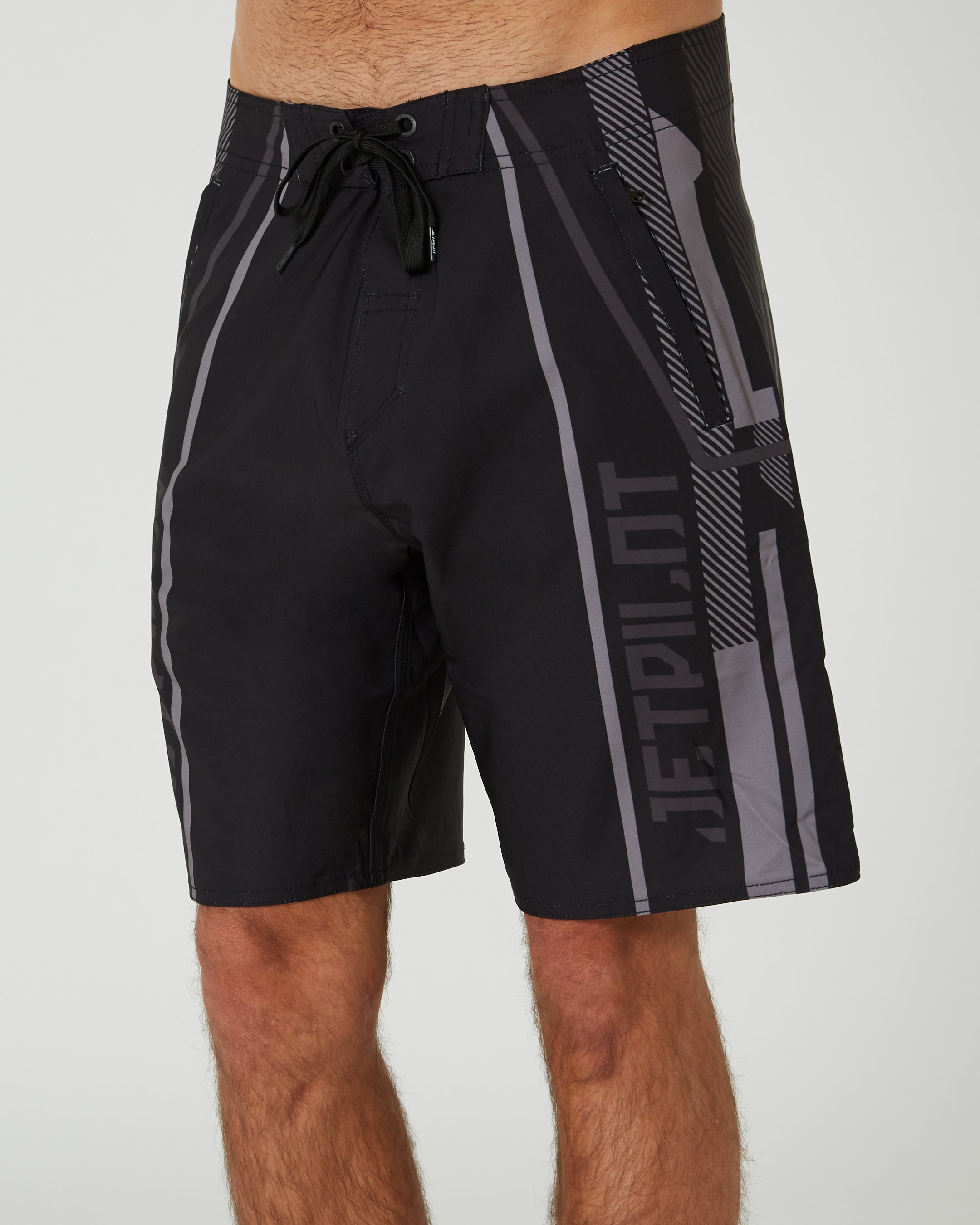 Jetpilot Rally Mens Boardshorts - Black/Charcoal 2