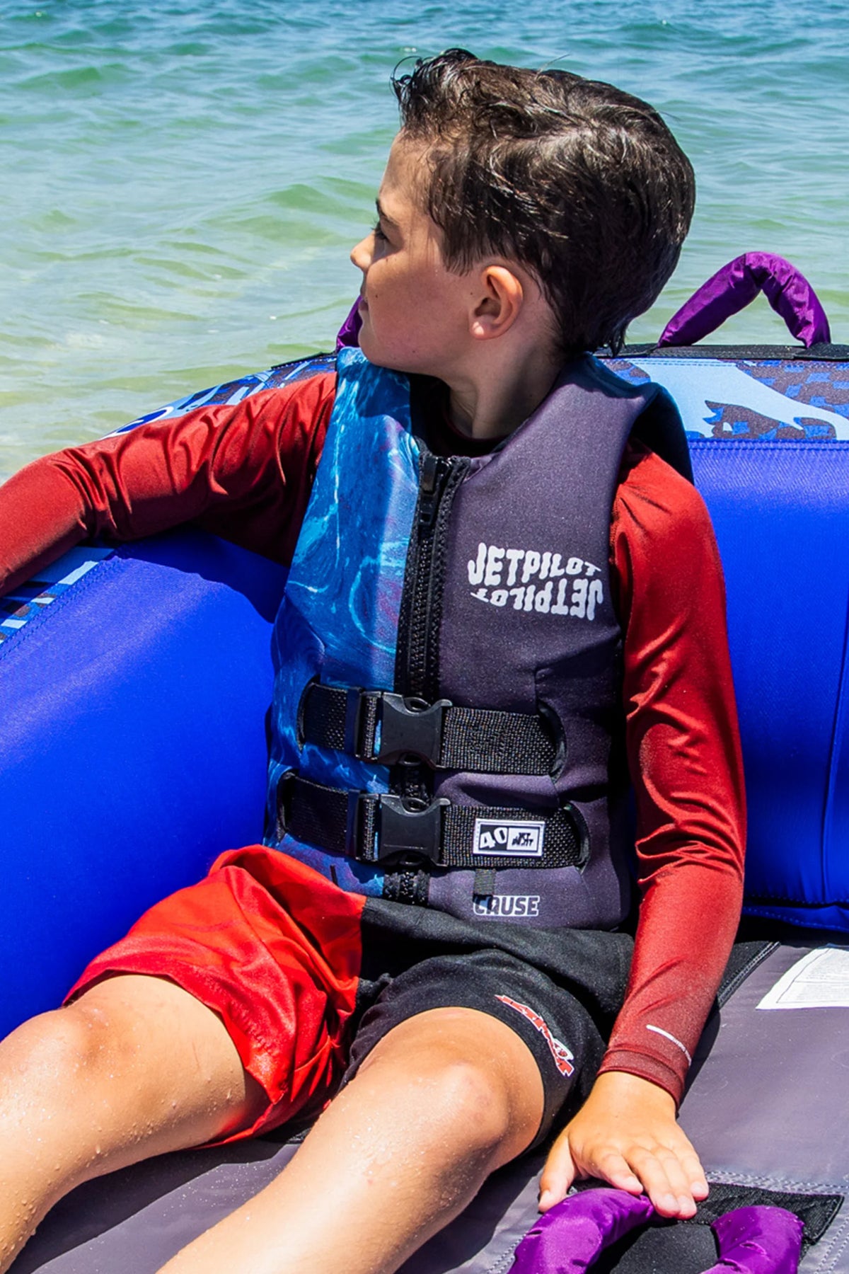 Jetpilot Cause Boys Life Jacket - Black/Blue