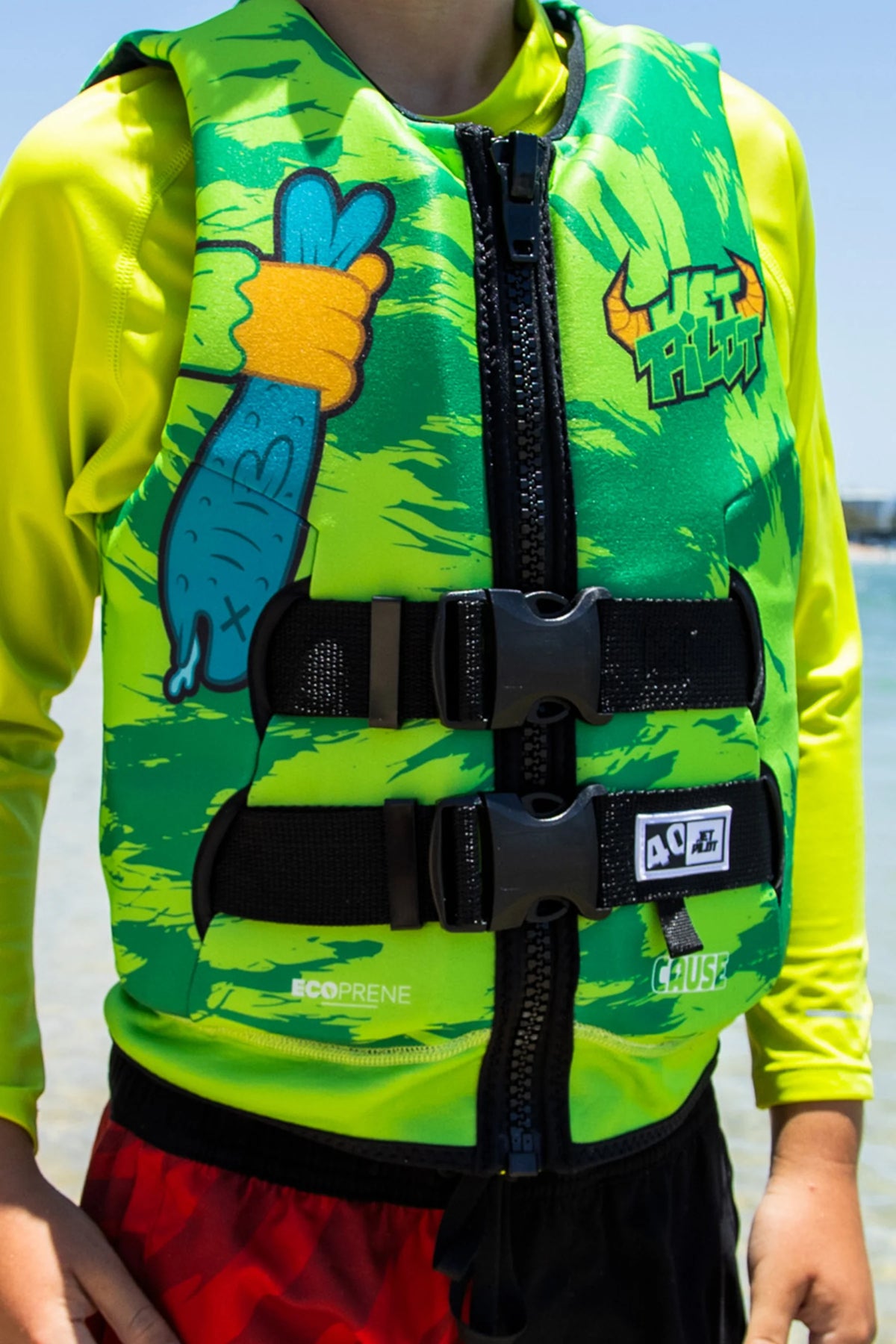 Jetpilot Cause Boys Life Jacket - Green