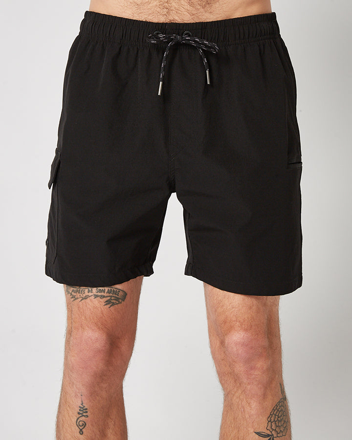 Jetpilot Jet-Lite Mens Elasticated Boardshort - Black