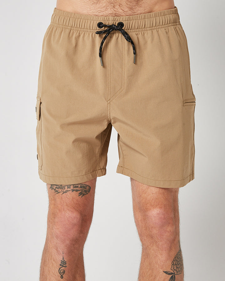 Jetpilot Jet-Lite Mens Elasticated Boardshort - Khaki