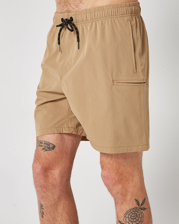 Jetpilot Jet-Lite Mens Elasticated Boardshort - Khaki 2