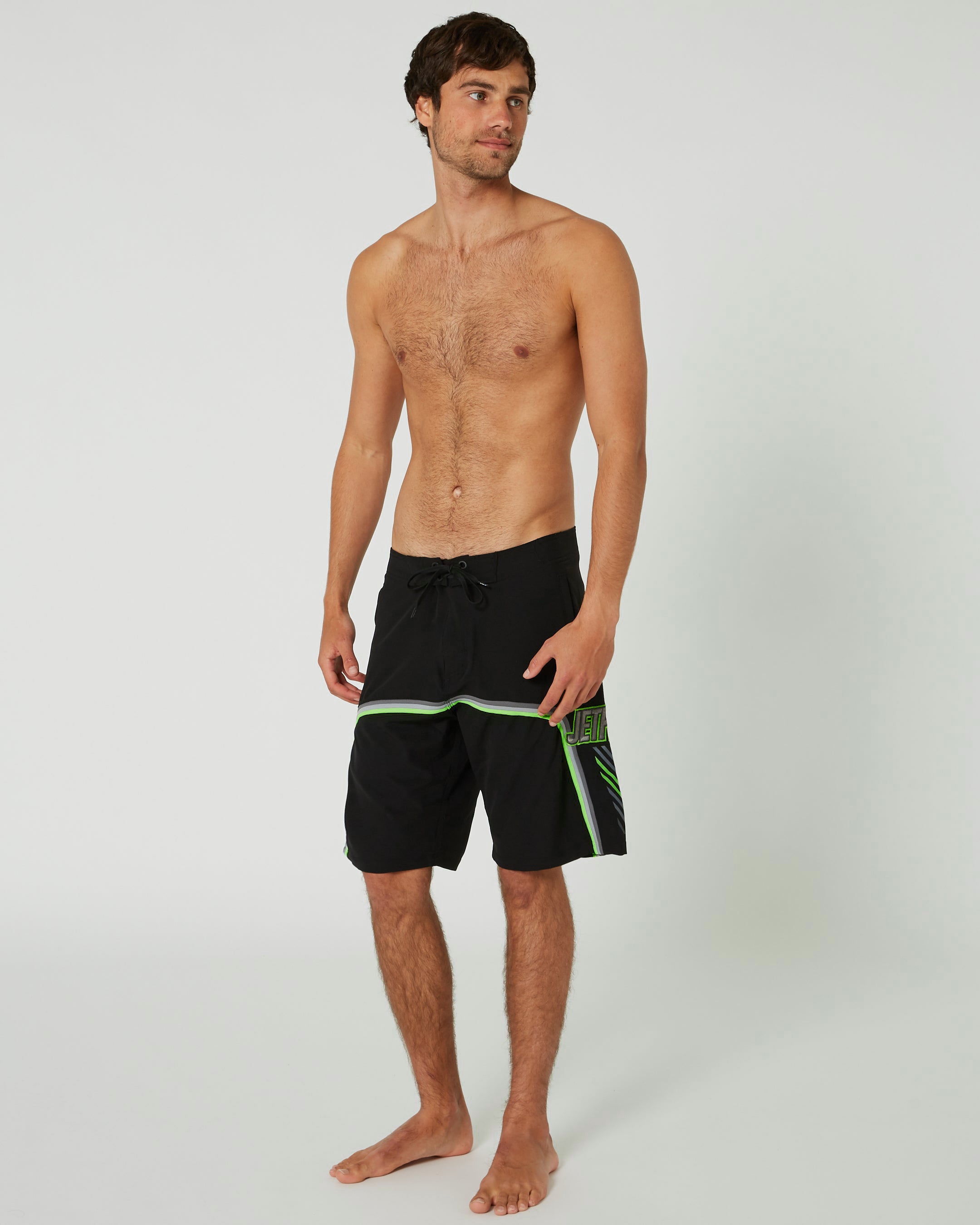 Jetpilot F4.5 Mens Boardshorts - Black/Green